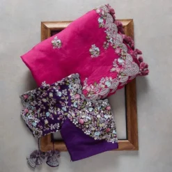 Kiara Organza Silk Saree With Embroidery Work New Design