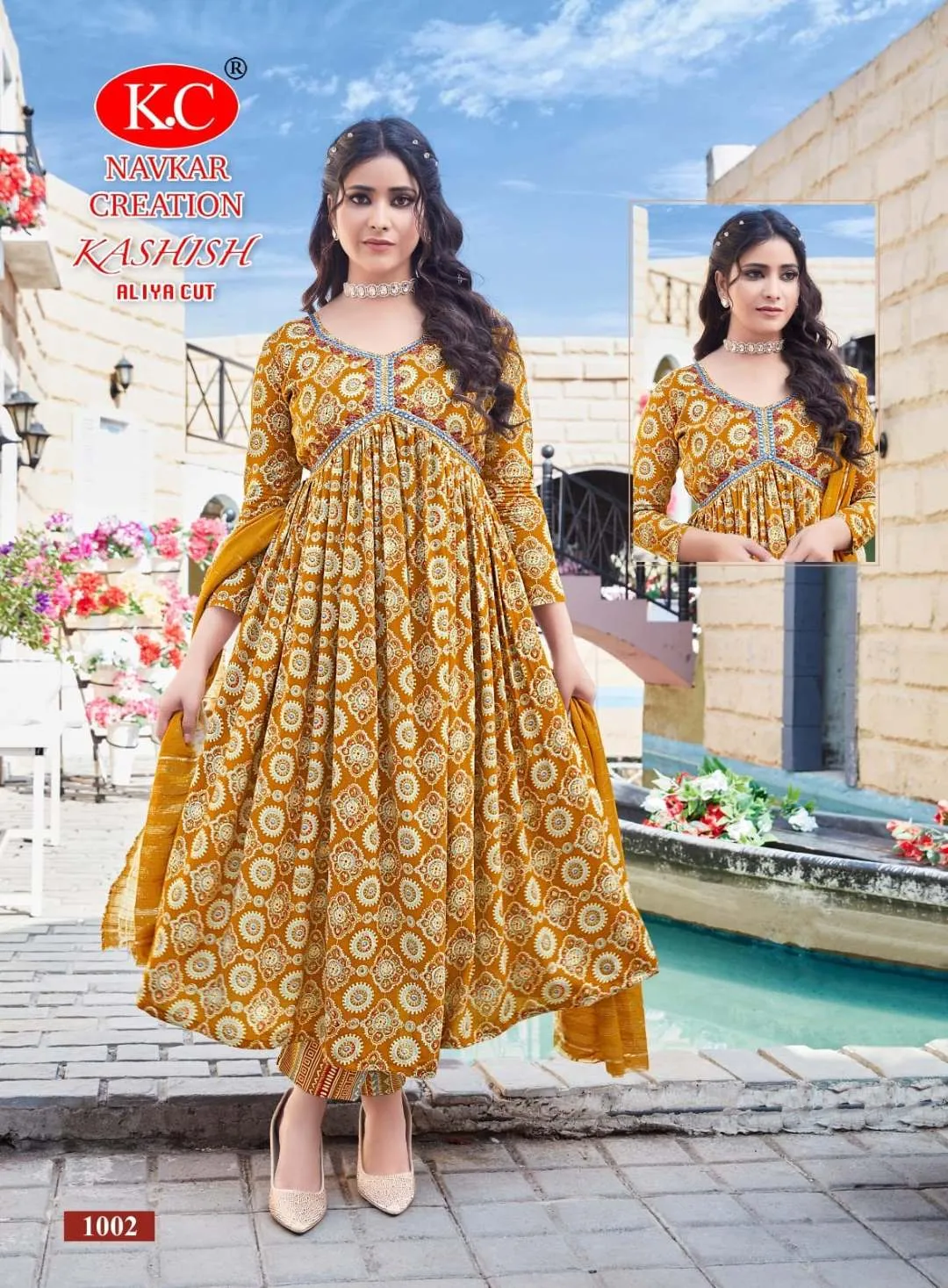 Navkar KC Kashish Kurti Pant With Dupatta New Collection - Image 3