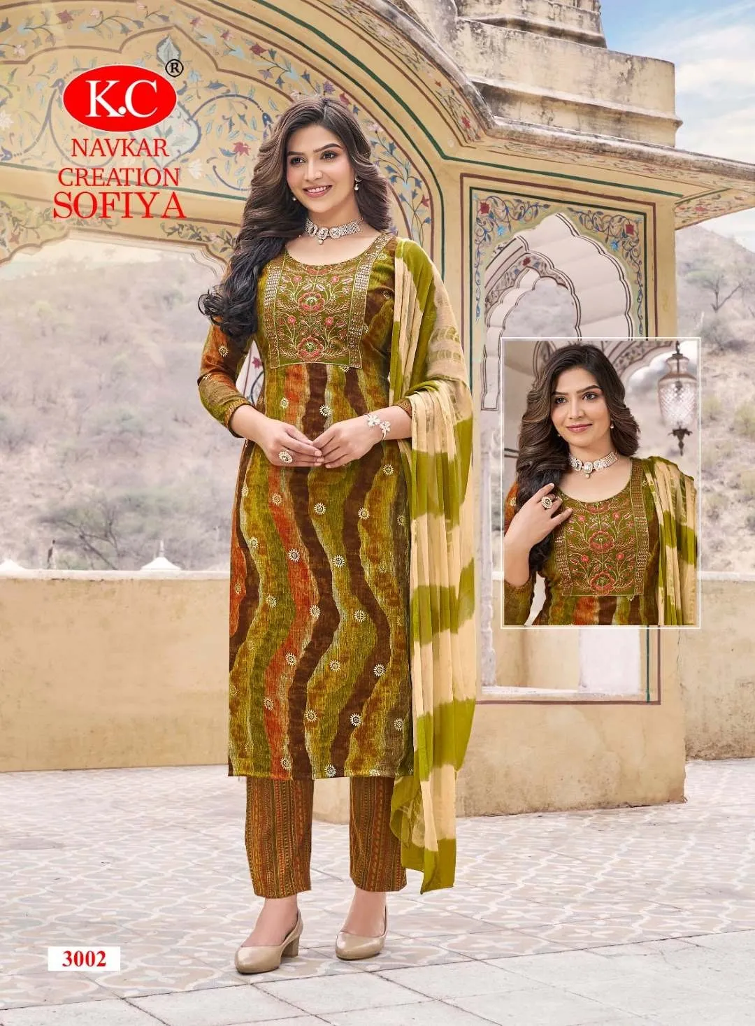 Navkar KC Sofiya Vol 03 Kurti Pant With Dupatta Design - Image 5