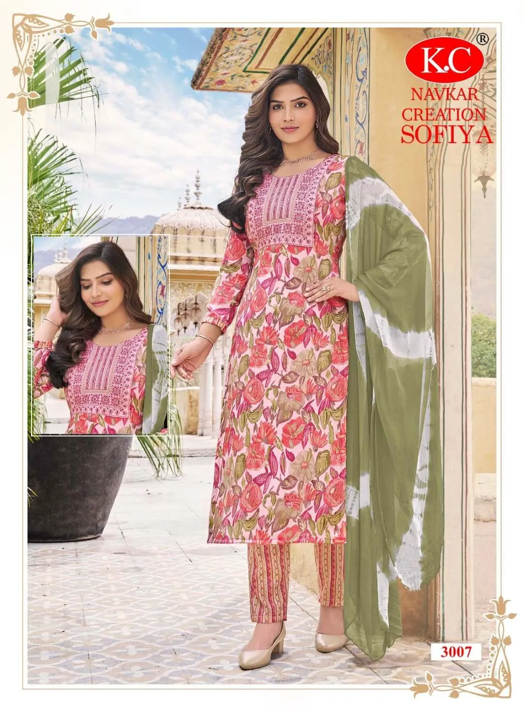 Navkar KC Sofiya Vol 03 Kurti Pant With Dupatta Design - Image 9