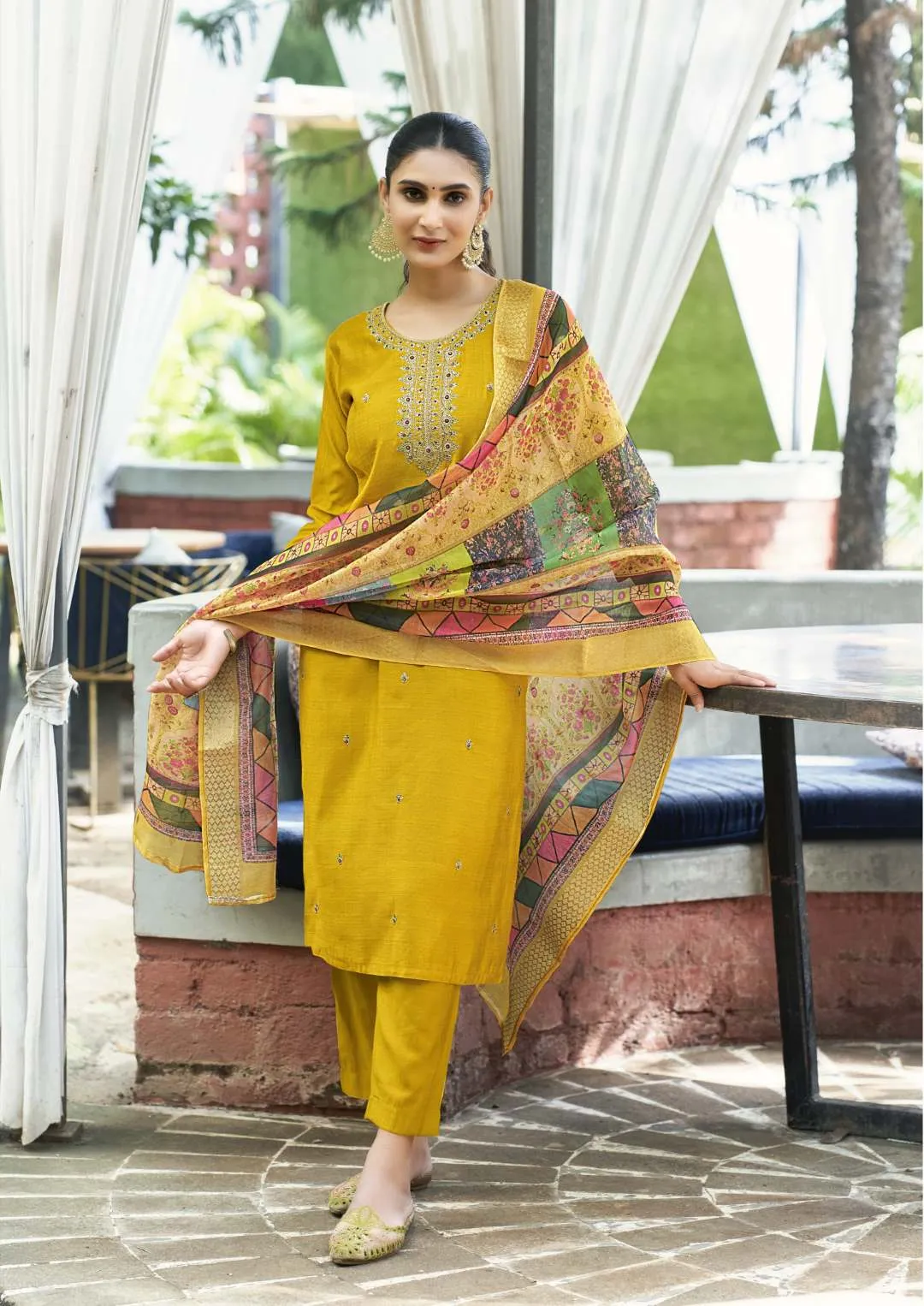 Ossm Meera Top Bottom With Dupatta New Collection