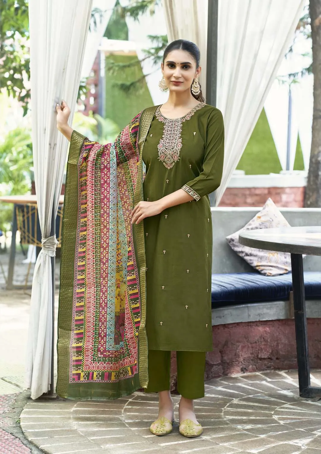 Ossm Meera Top Bottom With Dupatta New Collection