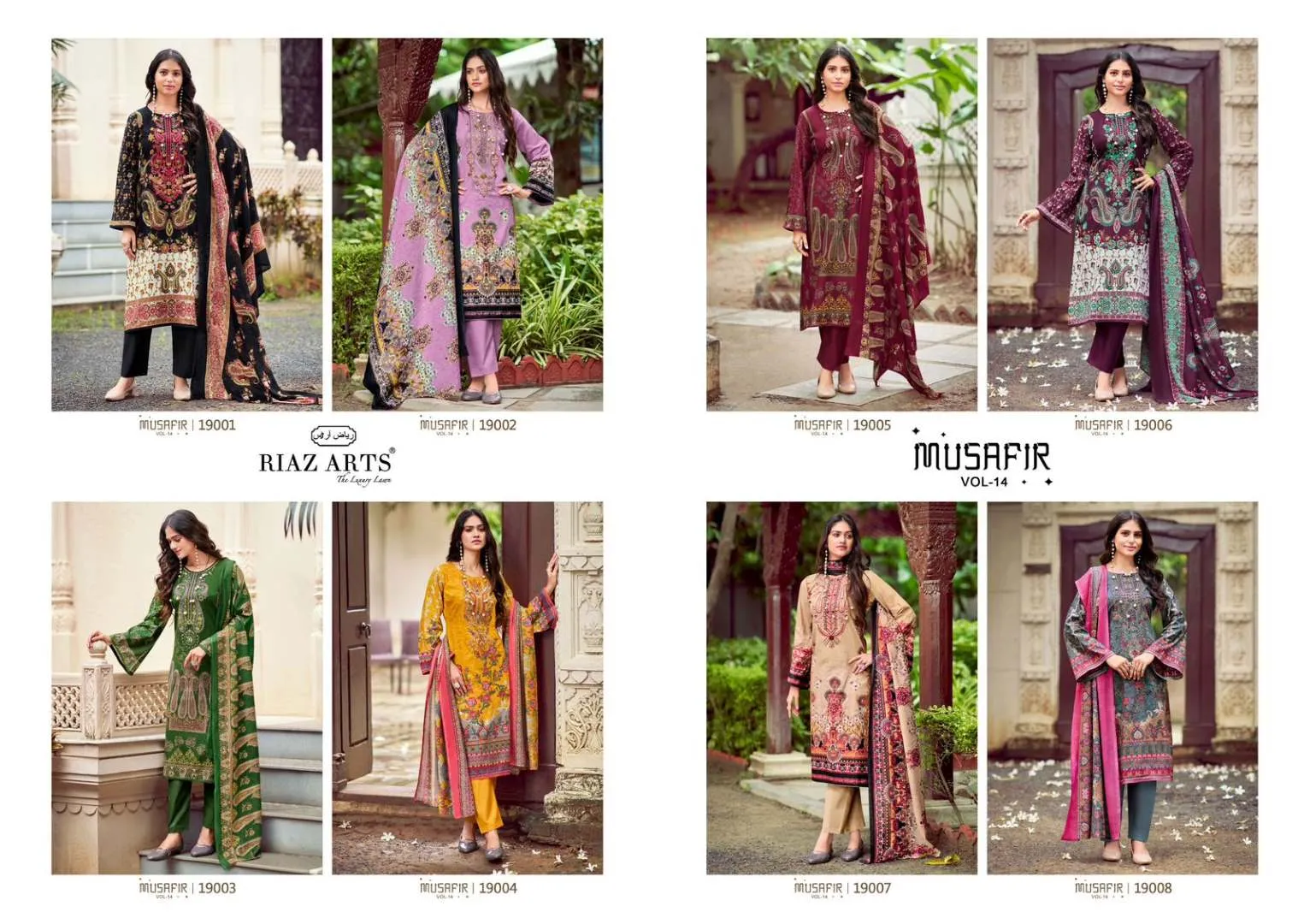 Riaz Arts Musafir Vol 14 Lawn Digital Printed Dress Material