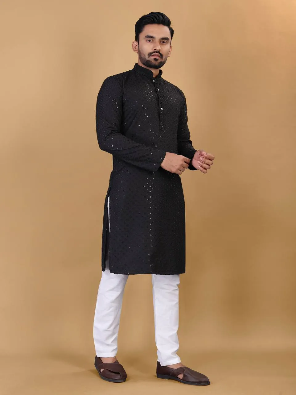 SPK Vol 08 Manyawar Kurta Pajama With Sequence Design