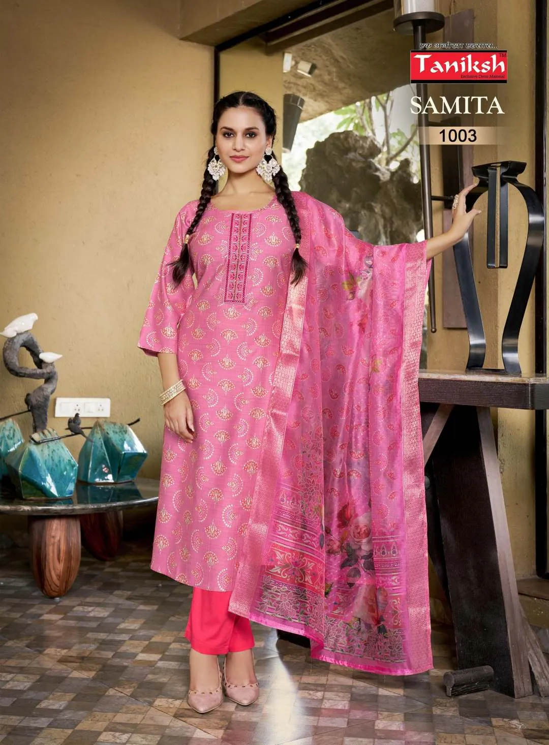 Taniksh Samita Vol 1 Printed Kurti Bottom With Dupatta - Image 6