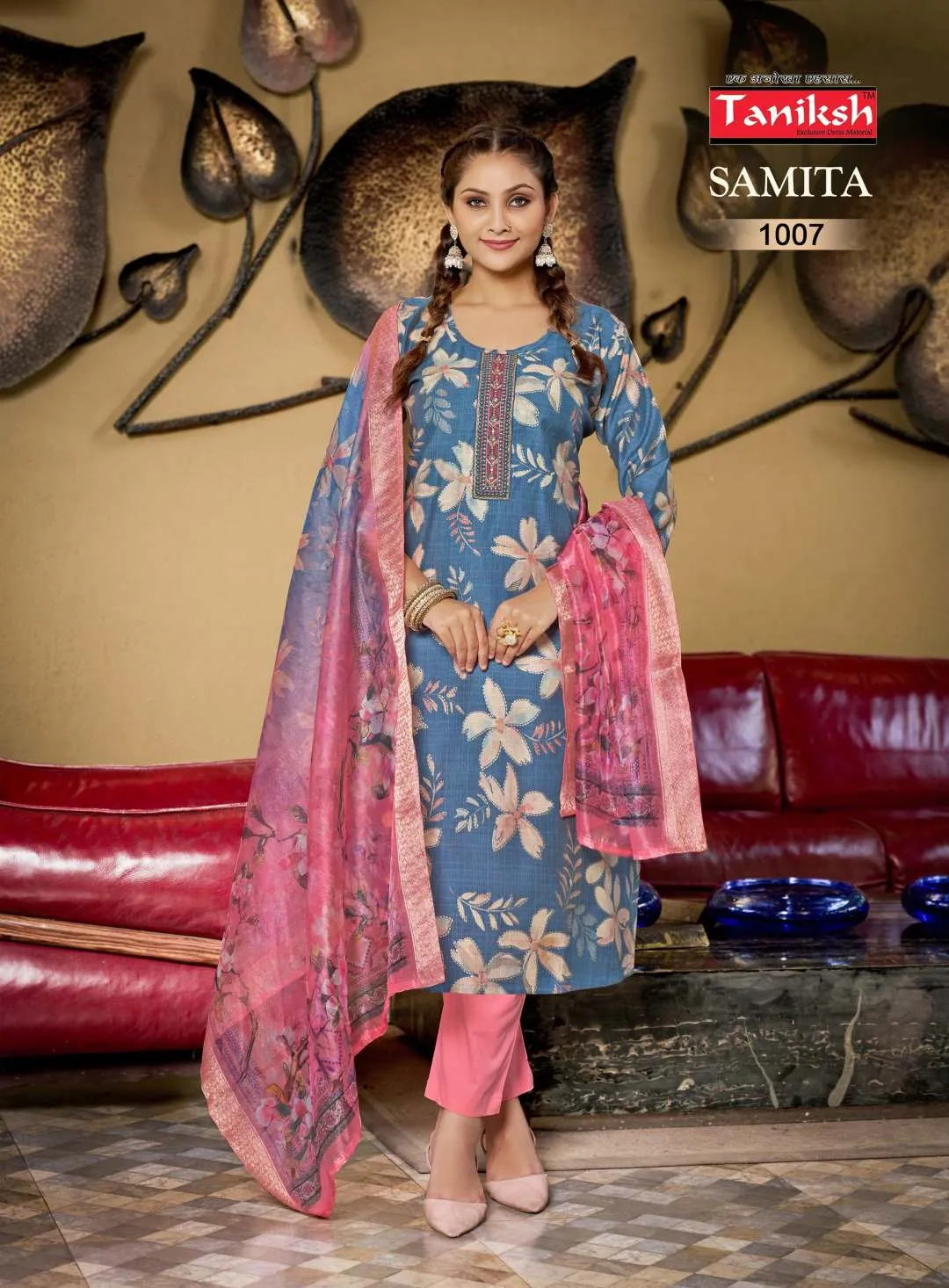 Taniksh Samita Vol 1 Printed Kurti Bottom With Dupatta - Image 7