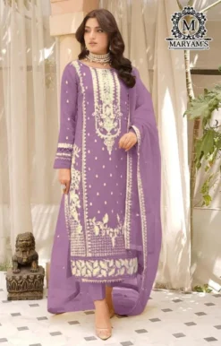 Zarin 182 Soft Organza Pakistani Dress With Embroidery Work