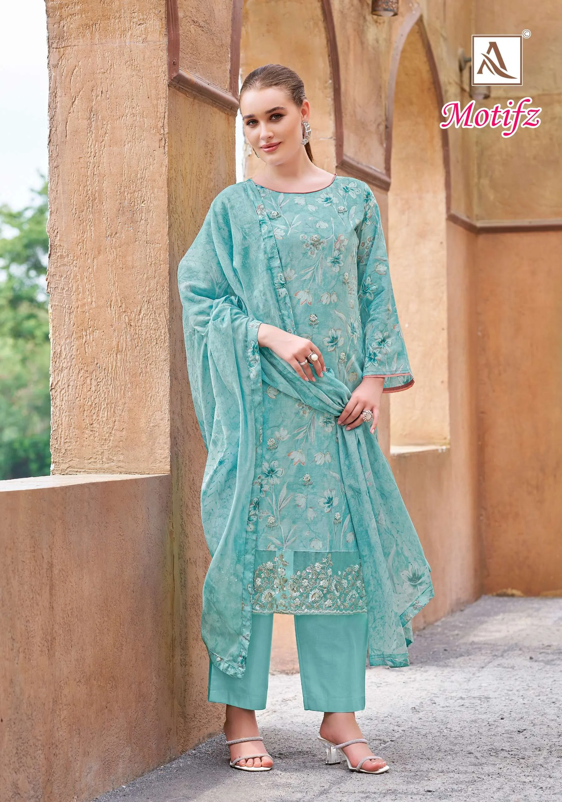 Alok Suits Motifz Semi Stitched Suits