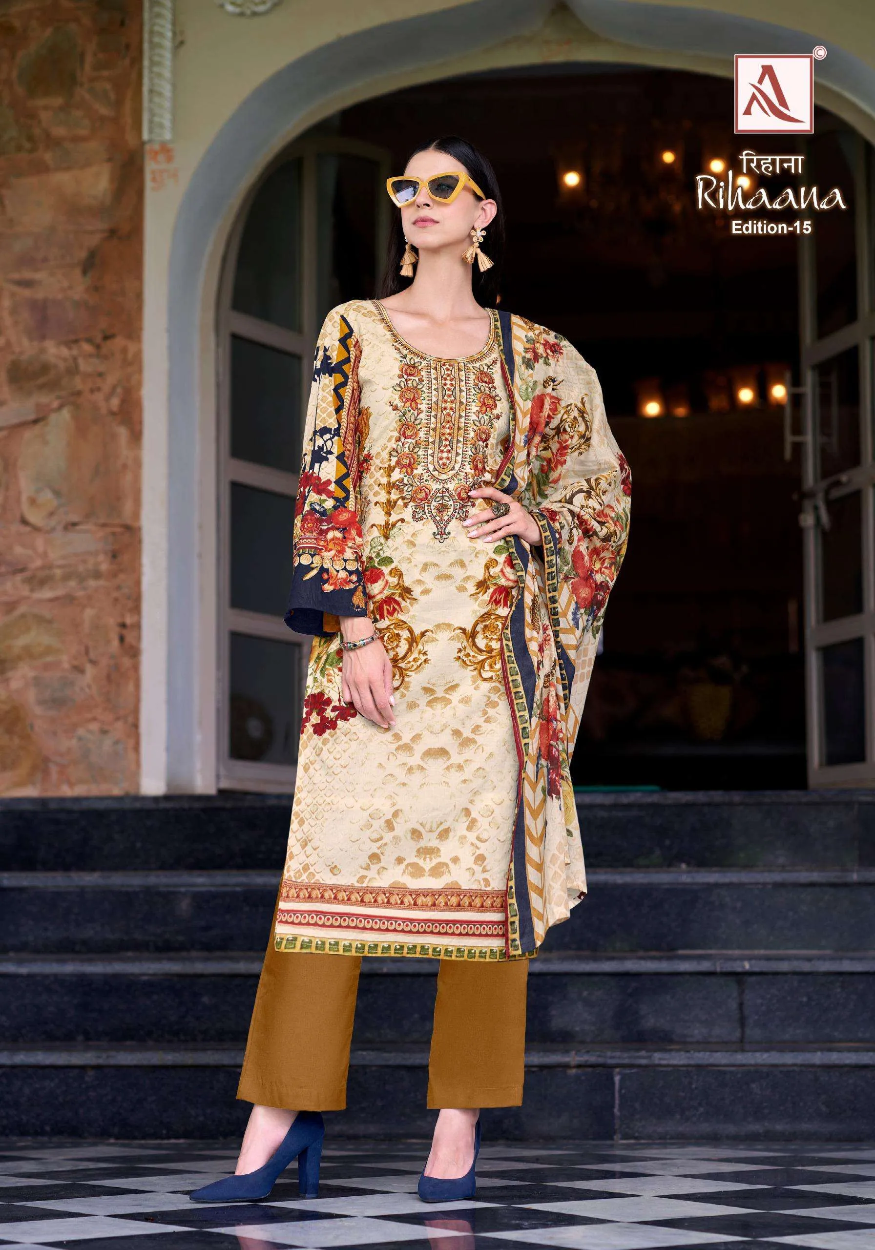 Alok Suits Rihaana Vol 15 Semi Stitched Suits