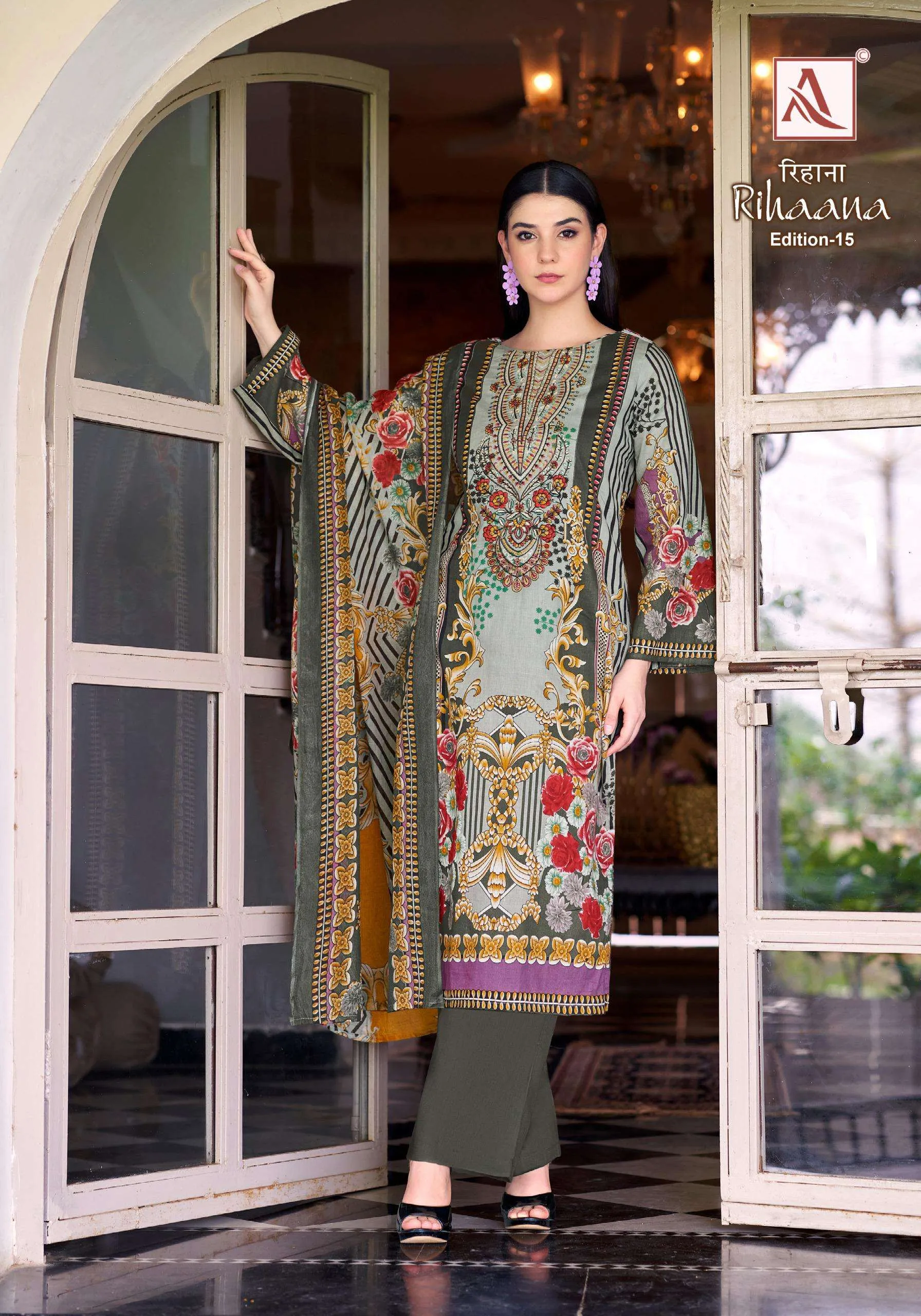 Alok Suits Rihaana Vol 15 Semi Stitched Suits