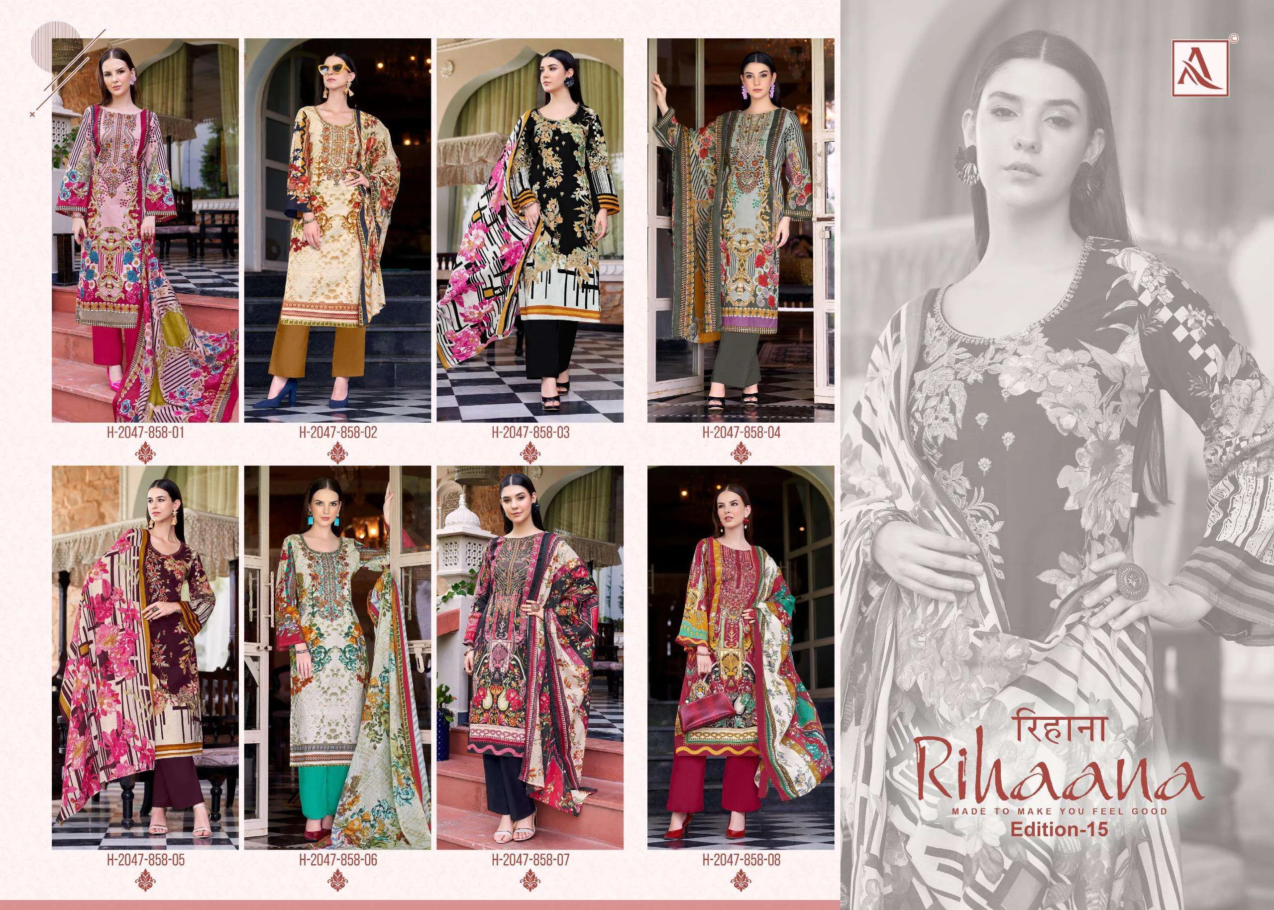 Alok Suits Rihaana Vol 15 Semi Stitched Suits