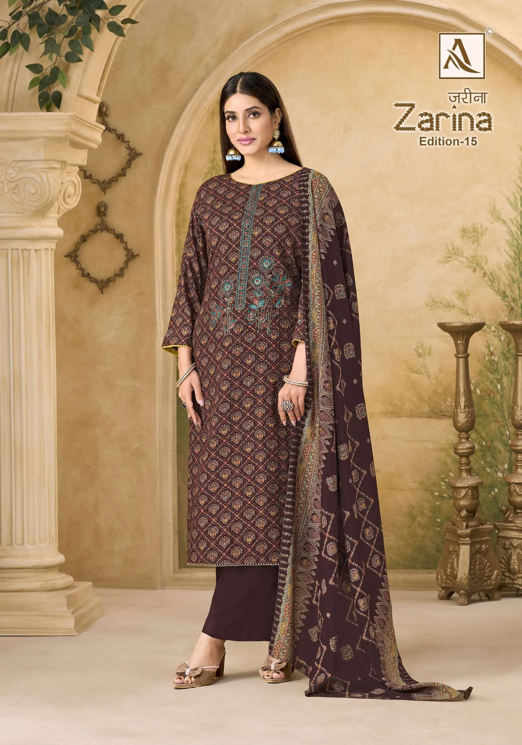Alok Suits Zarina Edition 15 Semi Stitched Suits