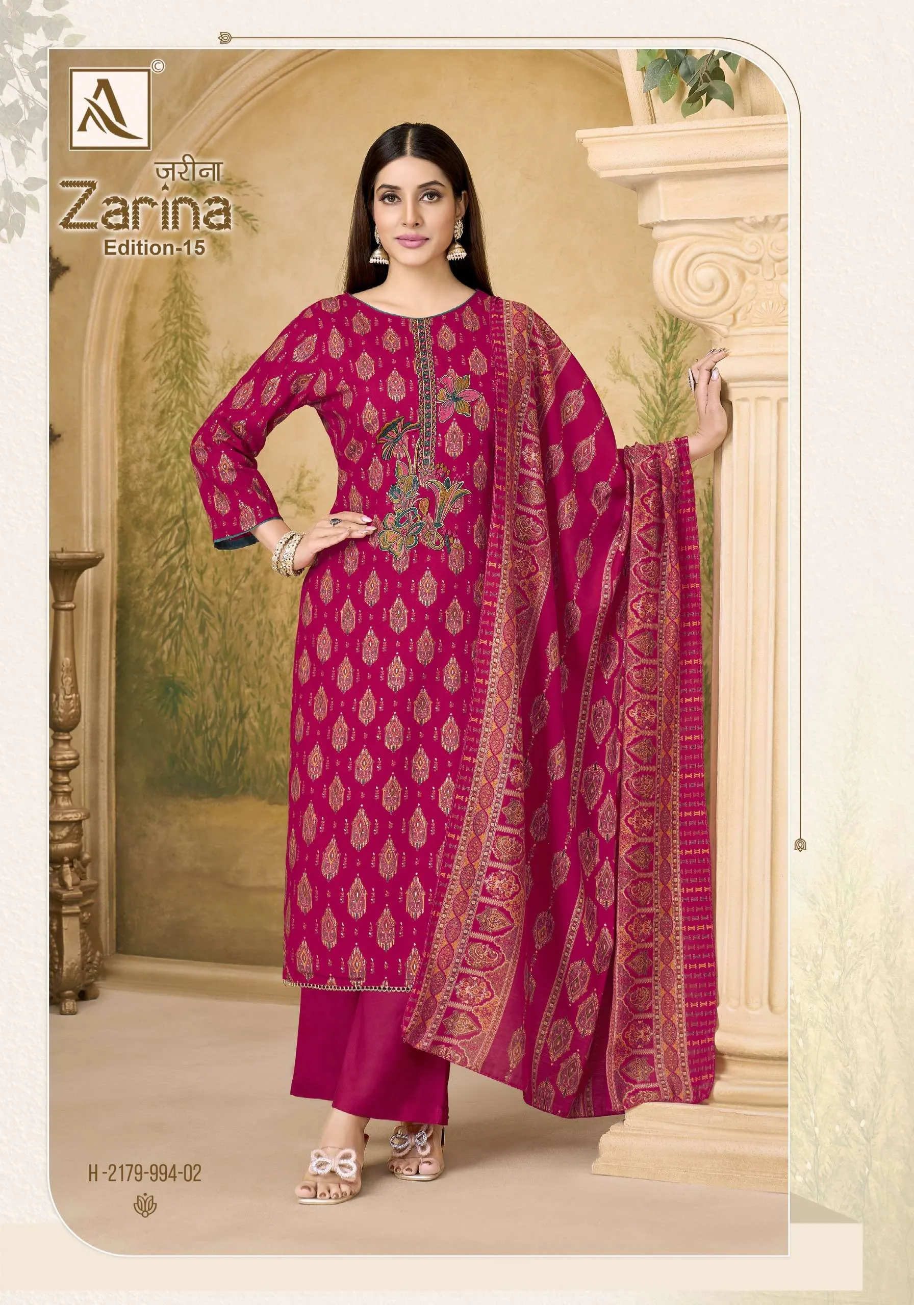 Alok Suits Zarina Edition 15 Semi Stitched Suits