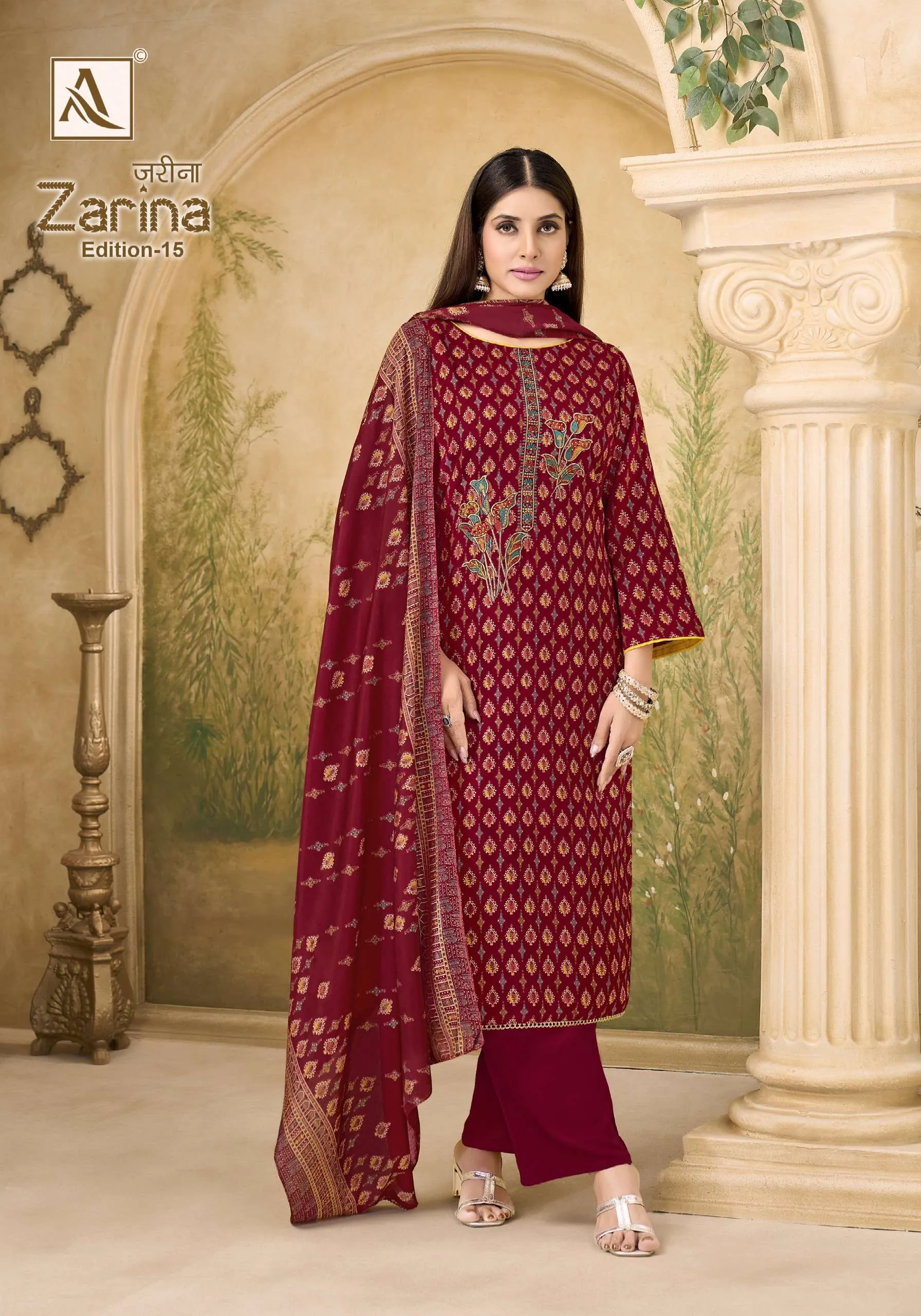 Alok Suits Zarina Edition 15 Semi Stitched Suits