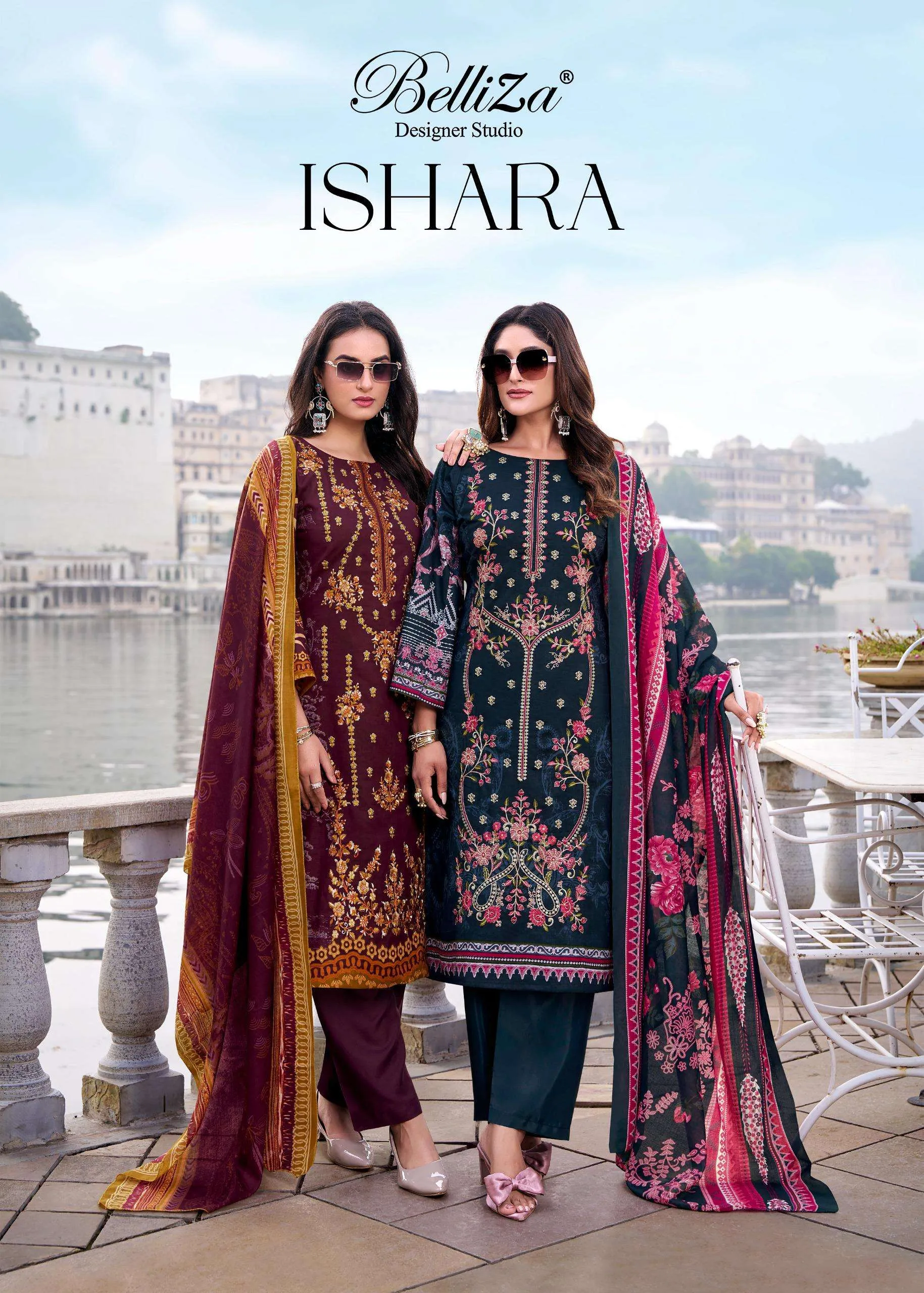 Belliza Designer Studio Ishara Semi Stitched Suits