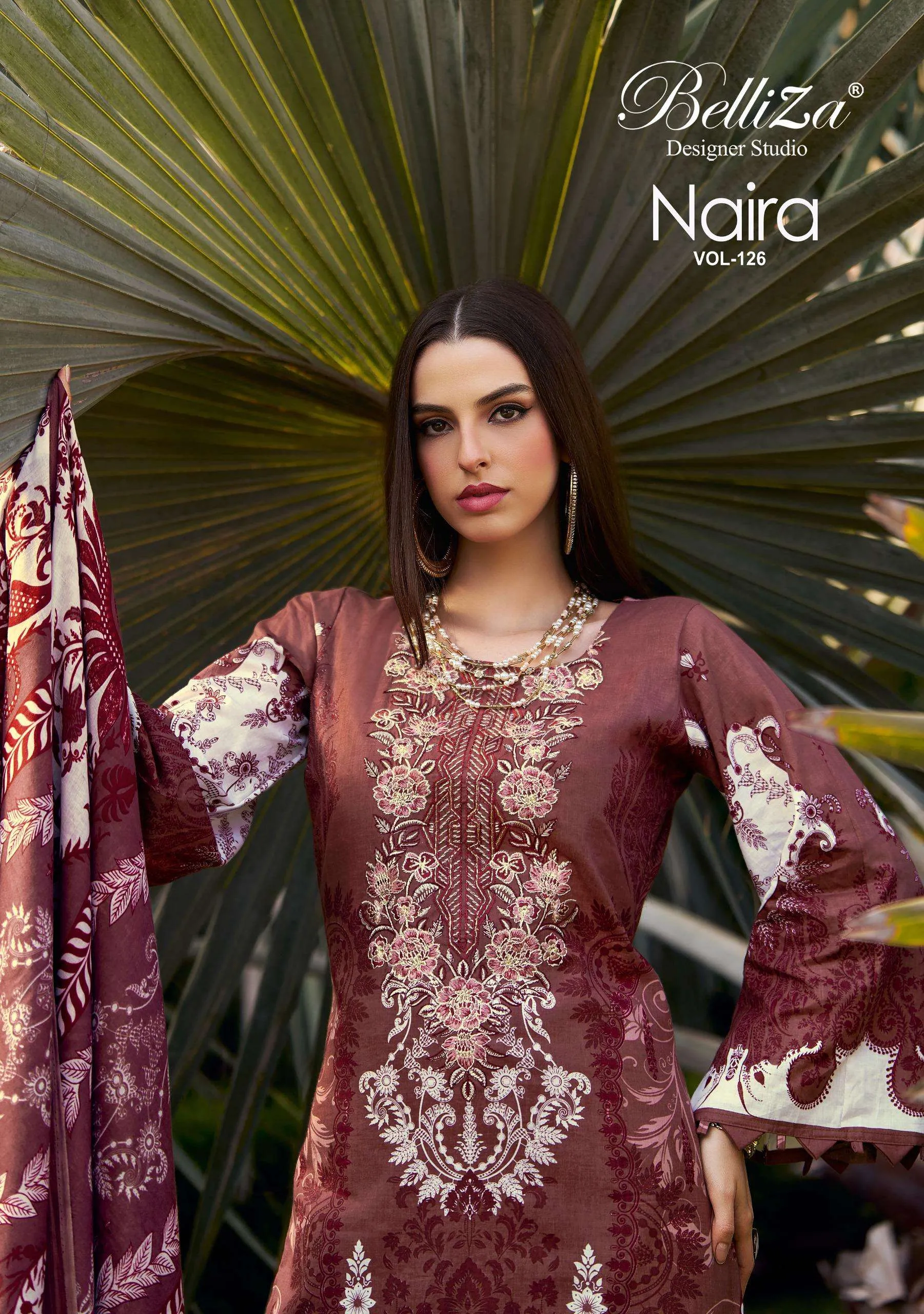 Belliza Designer Studio Naira Vol 126 Semi Stitched Suits