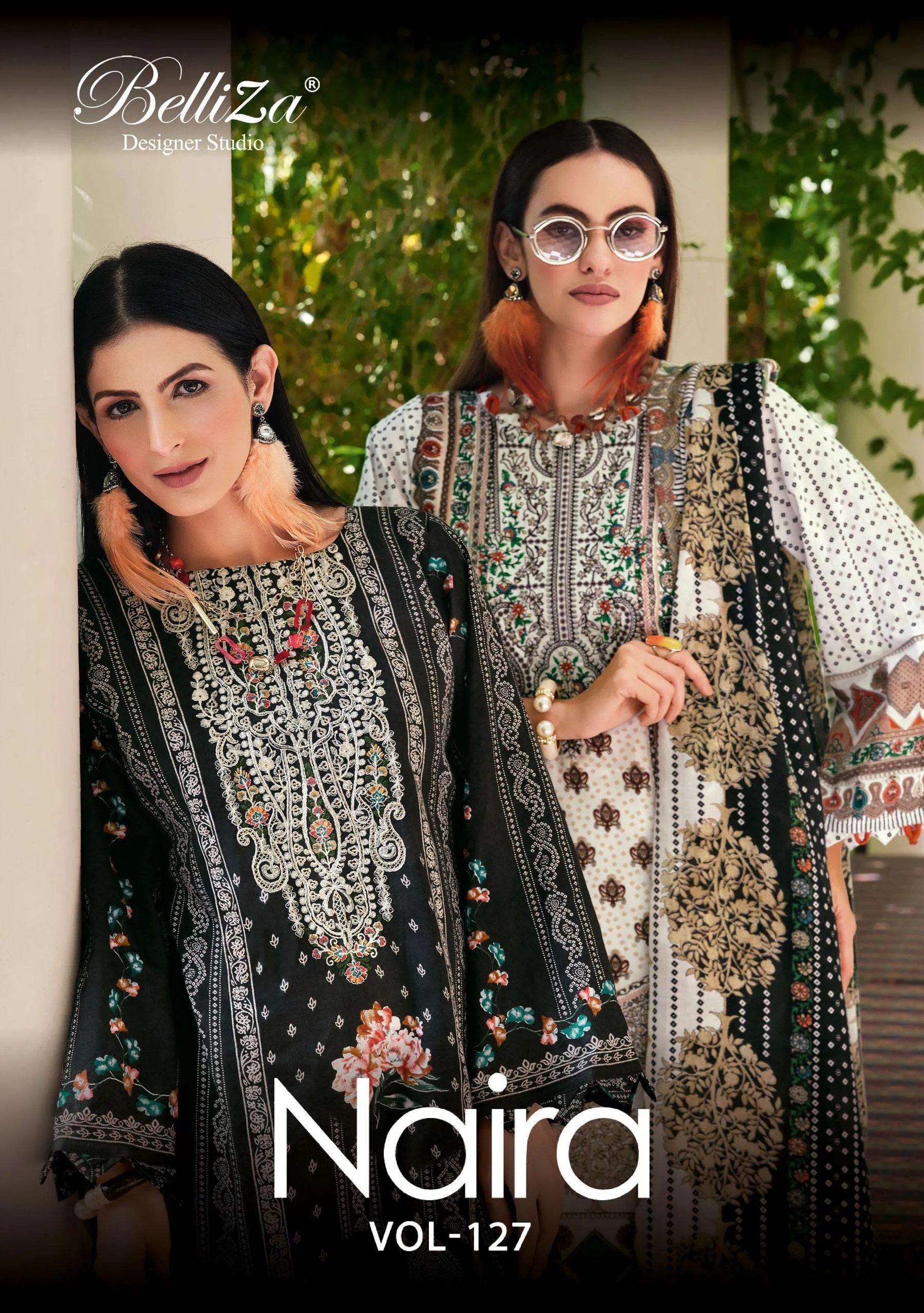Belliza Designer Studio Naira Vol 127 Semi Stitched Suits