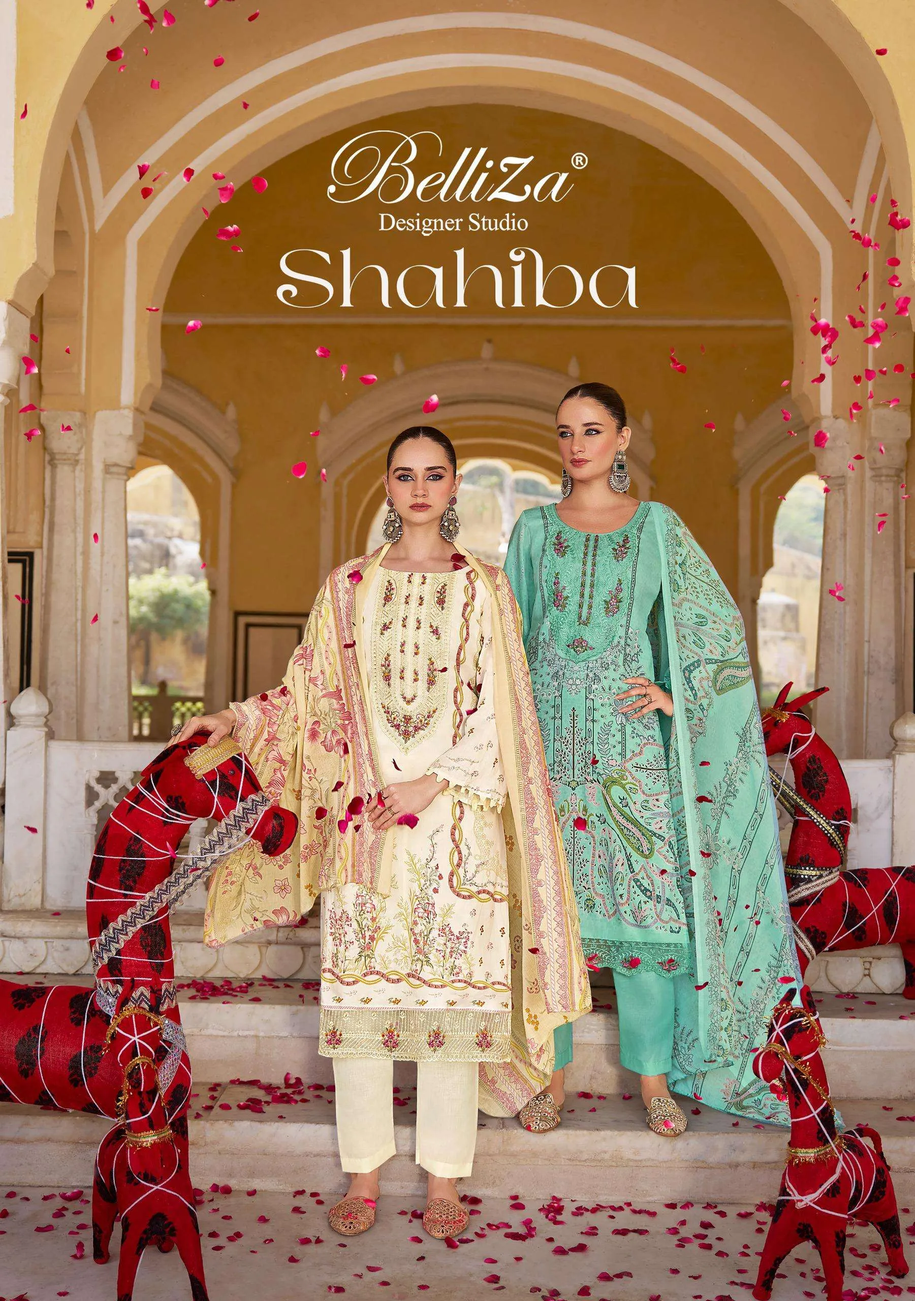 Belliza Designer Studio Shahiba Semi Stitched Suits