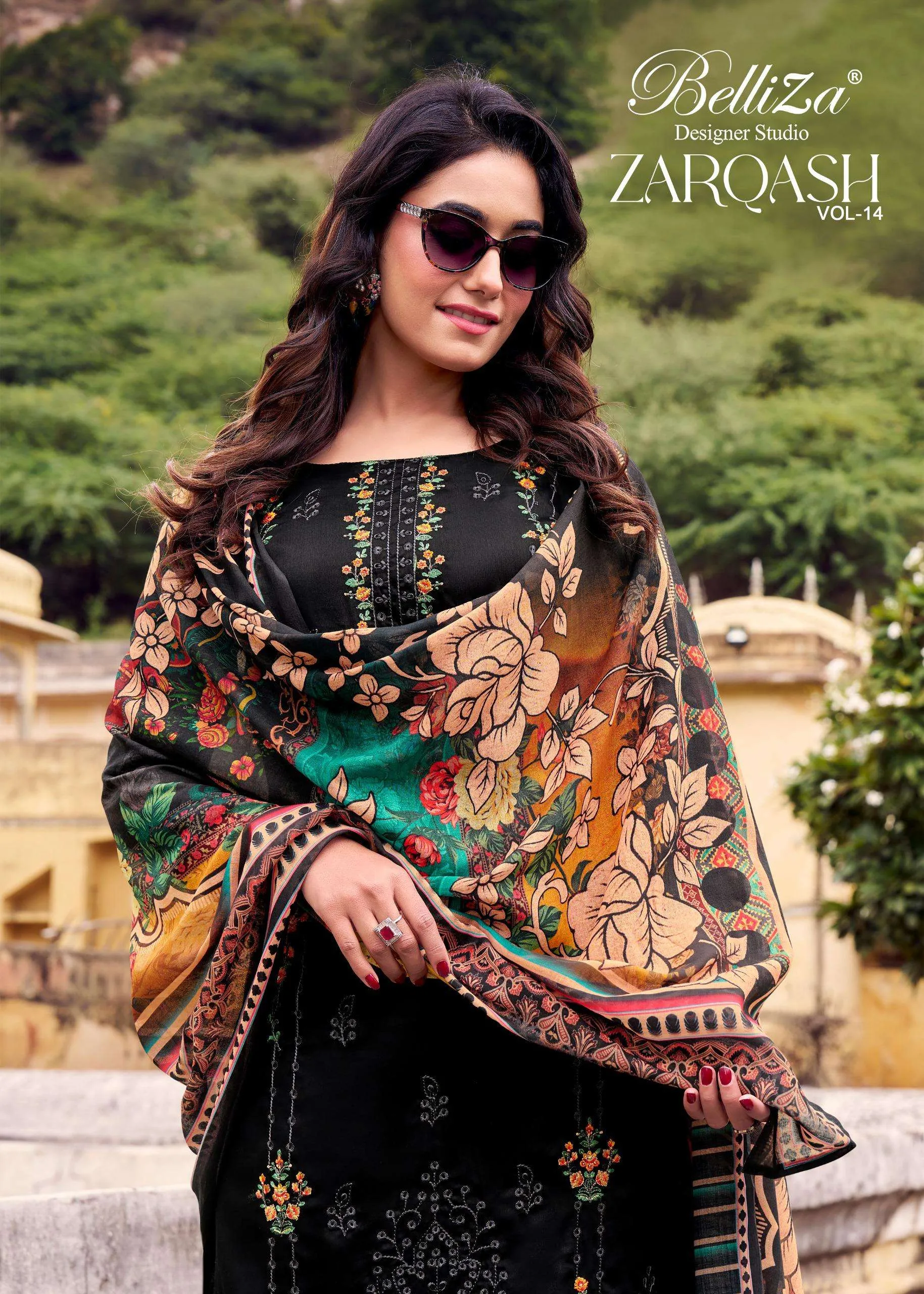 Belliza Designer Studio Zarqash Vol 14 Semi Stitched Suits