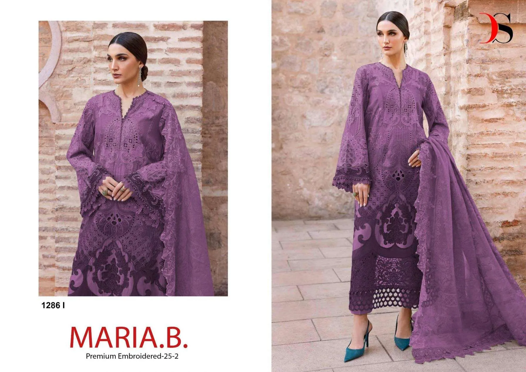 Deepsy Suits Maria B Premium Embroidered 25 Vol 2 Hit Design 1286 Pakistani Suits