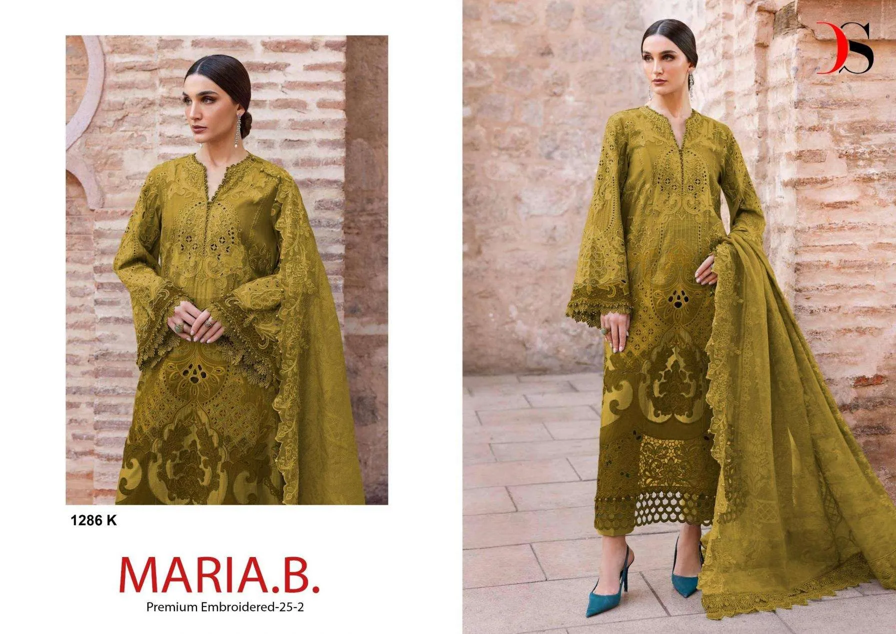 Deepsy Suits Maria B Premium Embroidered 25 Vol 2 Hit Design 1286 Pakistani Suits