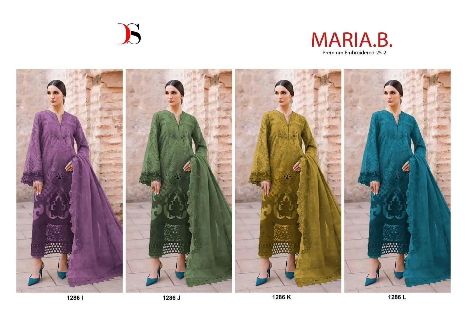 Deepsy Suits Maria B Premium Embroidered 25 Vol 2 Hit Design 1286 Pakistani Suits