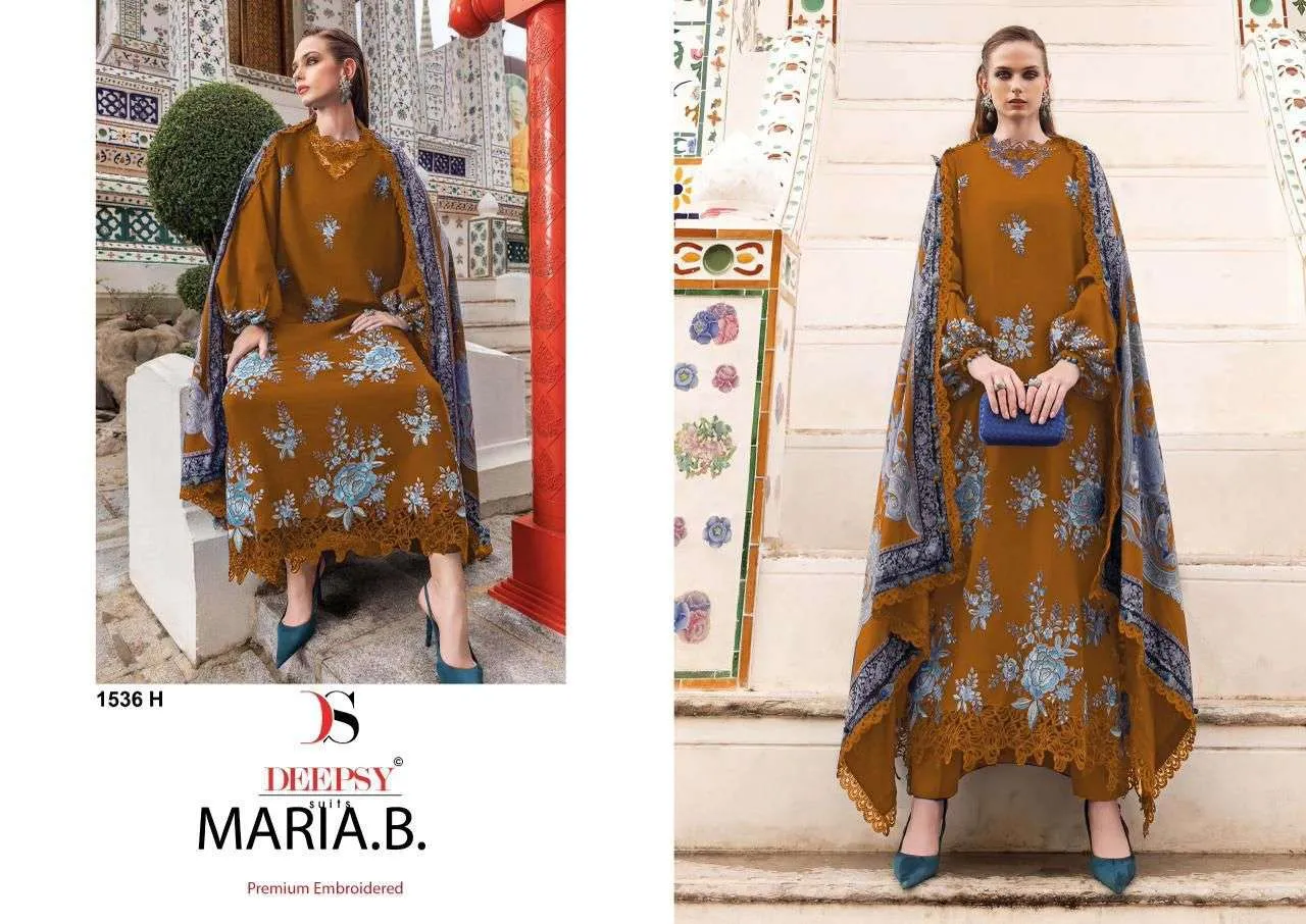 Deepsy Suits Maria B Premium Embroidered Rayon Vol 4 Hit Design 1536 Pakistani Suits