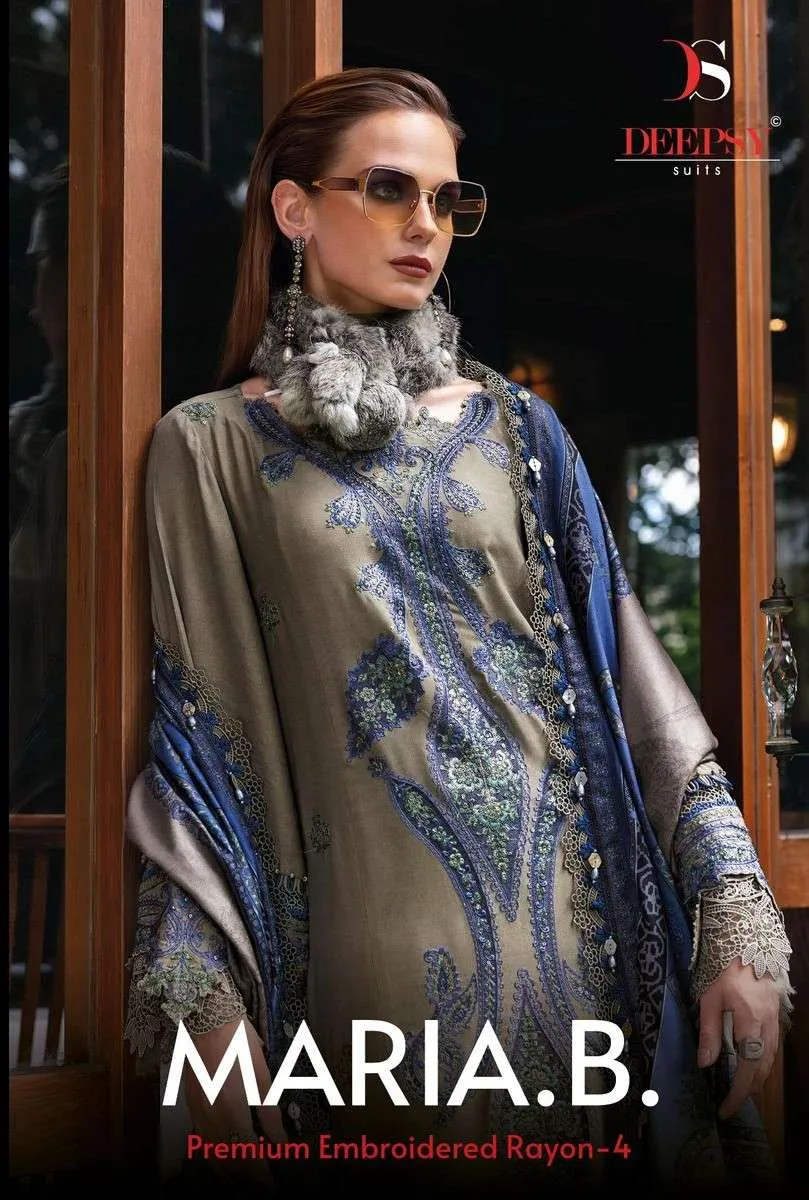 Deepsy Suits Maria B Premium Embroidered Rayon Vol 4 Pakistani Suits
