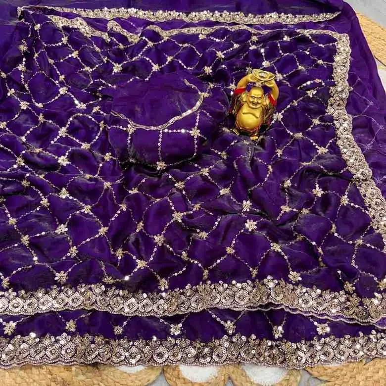 Ds 787 Pure Space Silk Handworked Party Wear Designer Saree Collection Sarees