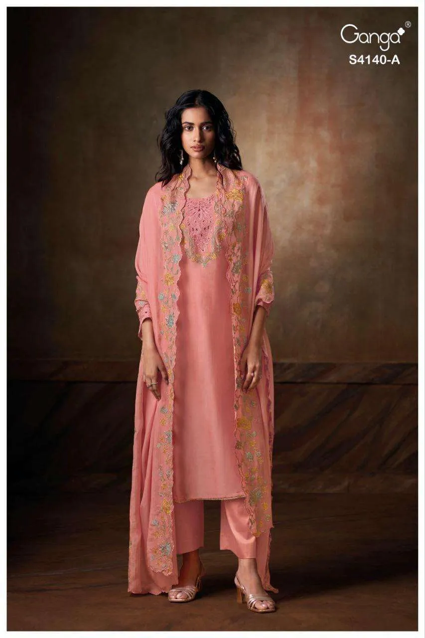 Ganga Cassara 4140 Semi Stitched Suits