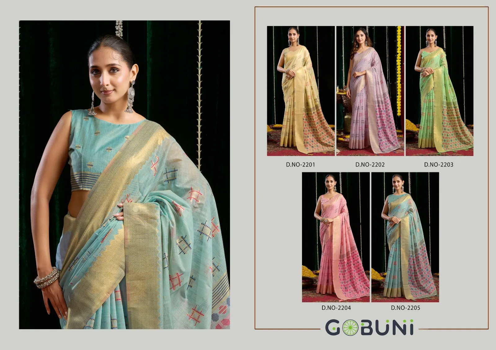 Gobuni Shikha Soft Spun Cotton Jari Saree Collection Sarees