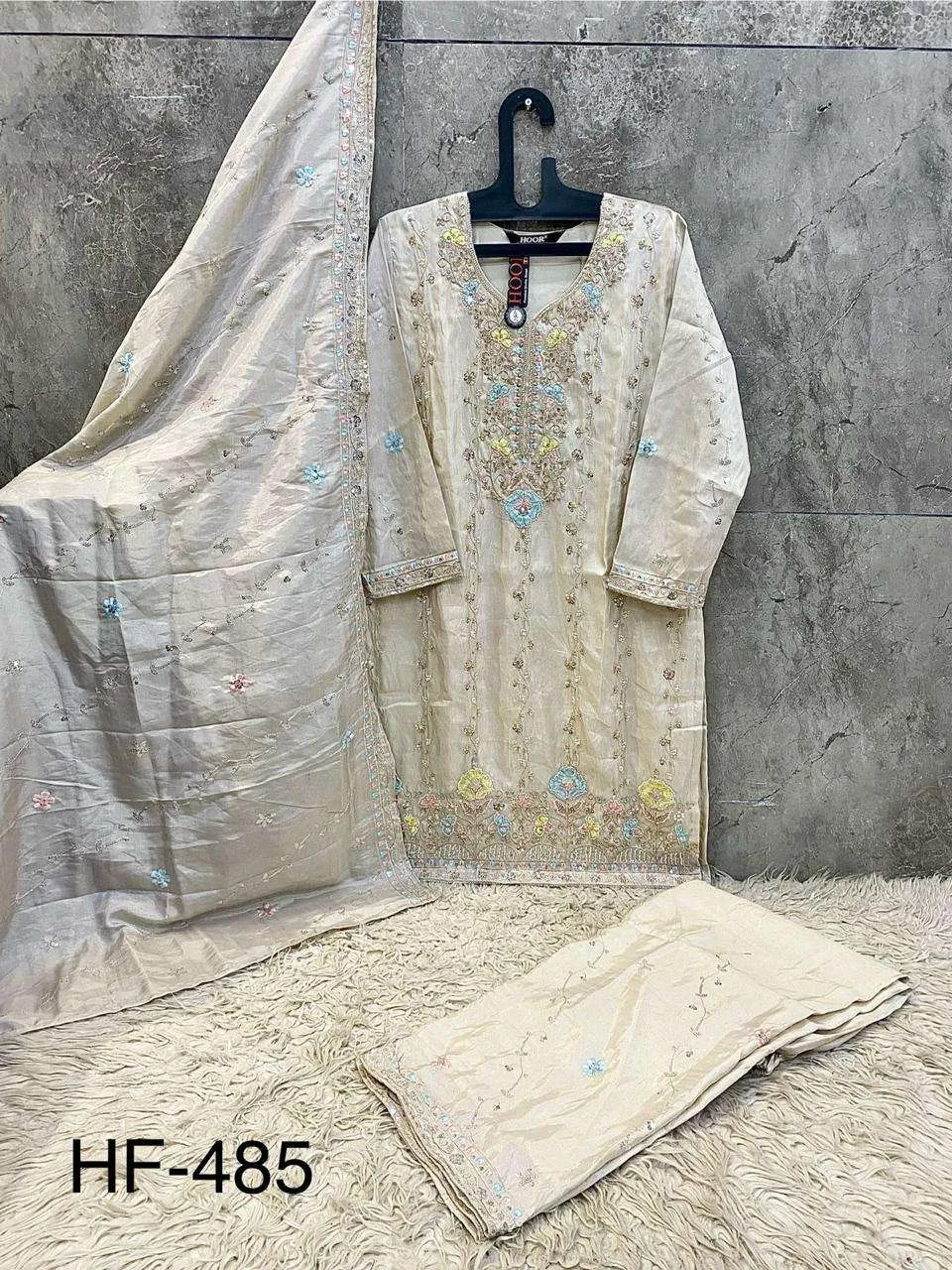 Hoor Tex Deisgn No - Hf 485 A-d Pakistani Readymade Suits