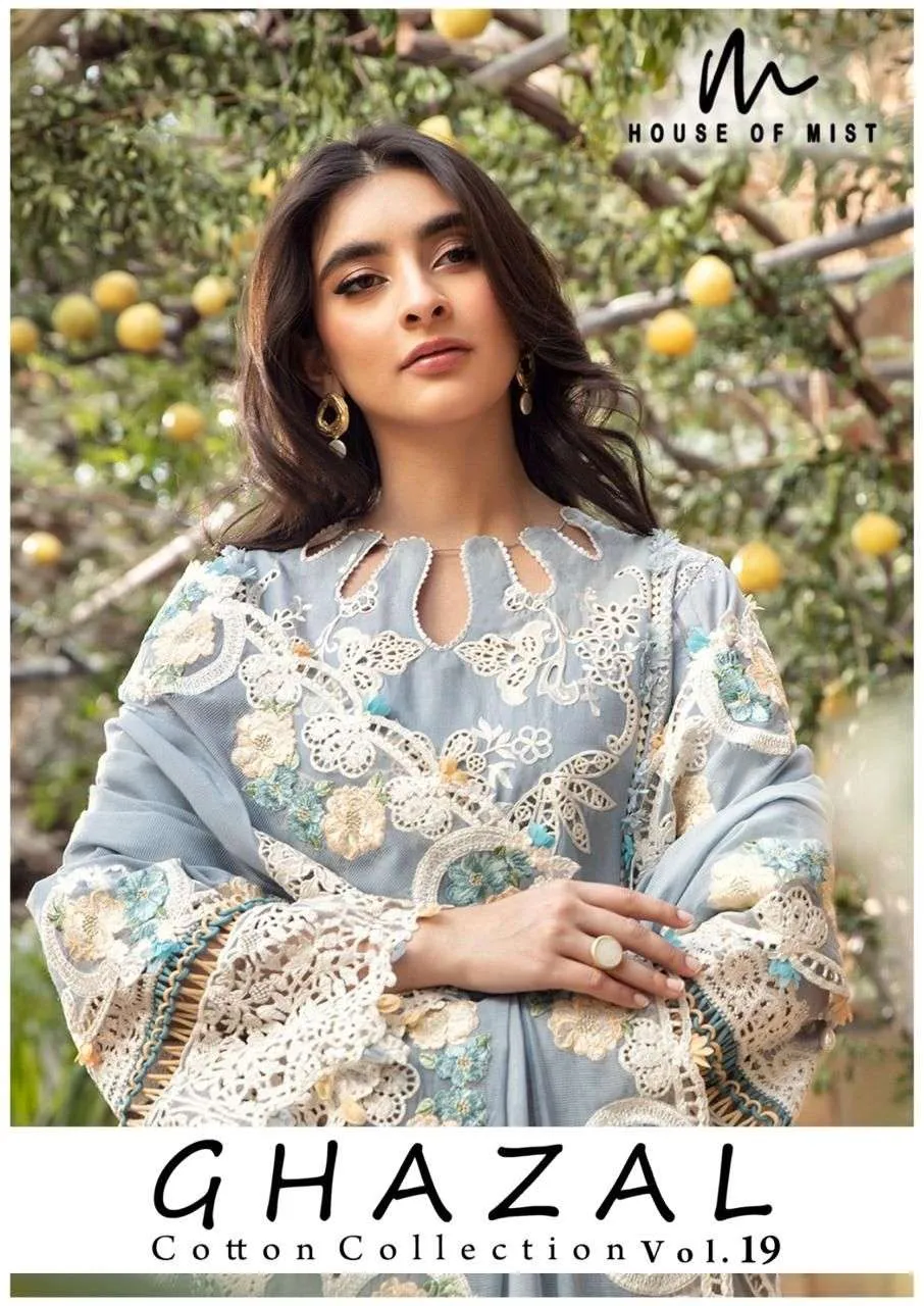 House Of Mist Ghazal Cotton Collection Vol 19 Unstitched Suits