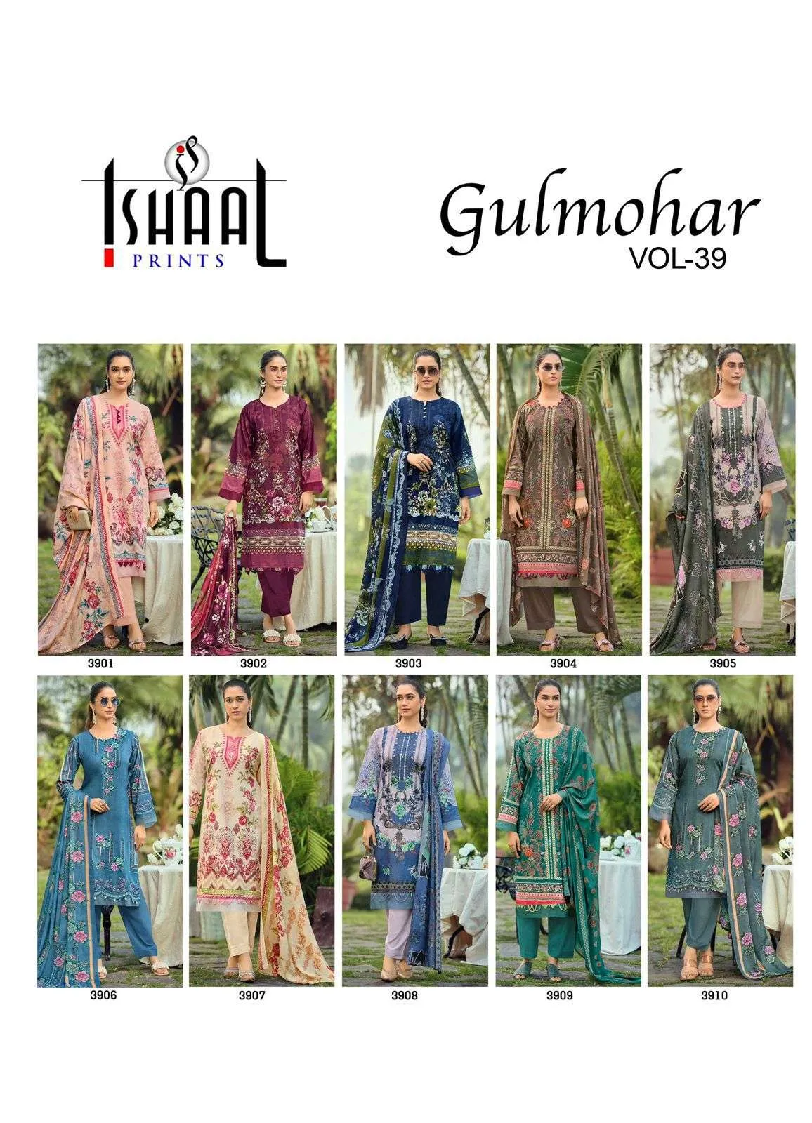 Ishaal Prints Gulmohar Vol 39 Karachi Cotton Dress Materials