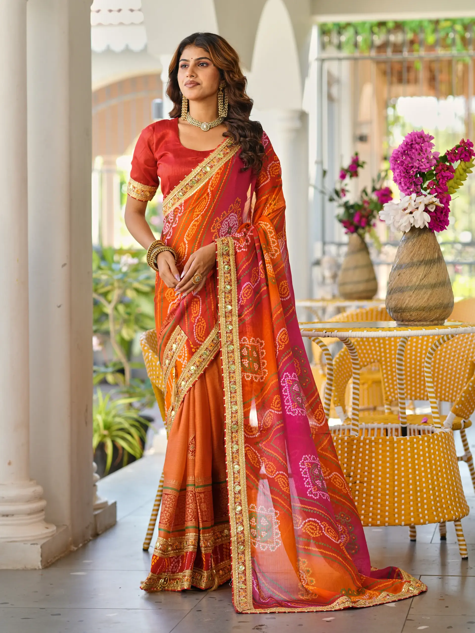 Jalnidhi Swarna Moss Chiffon with Work Saree Collection Sarees