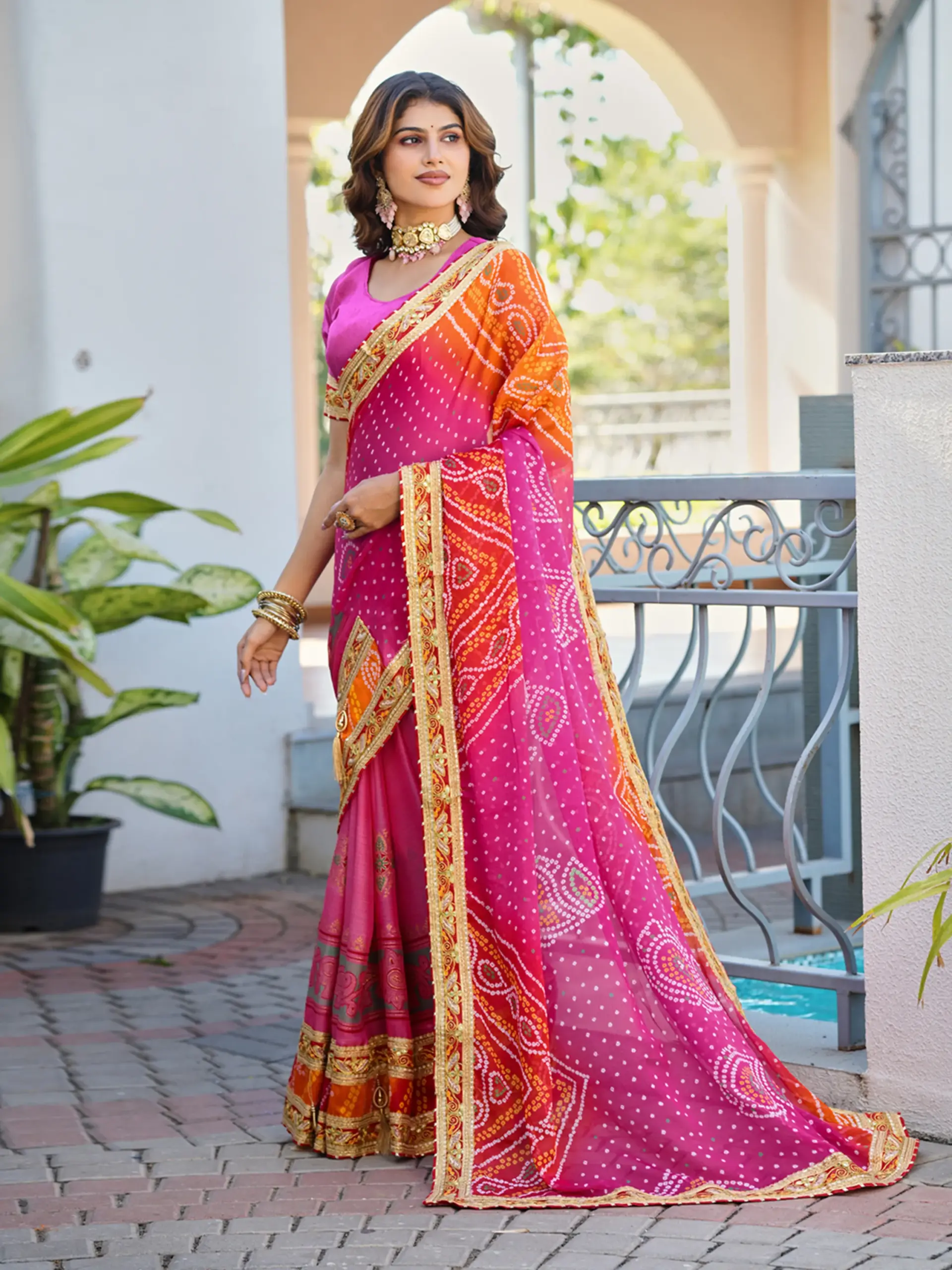 Jalnidhi Swarna Moss Chiffon with Work Saree Collection Sarees