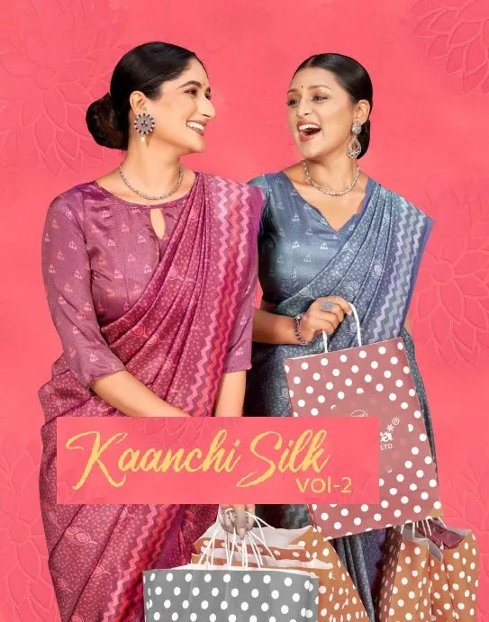 Kaanchi Silk Vol 2 Cationic Padding Unifrom Saree Collection Sarees