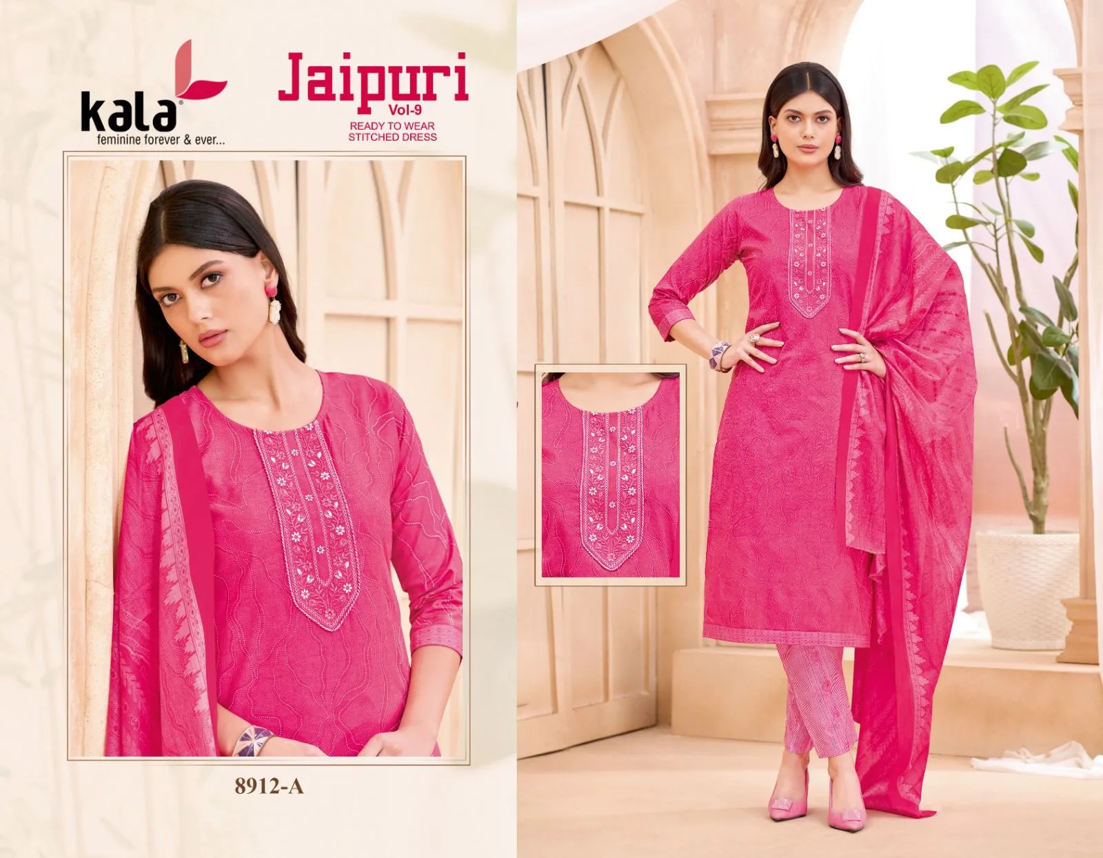 Kala Jaipuri Vol 9 Stitched Suits