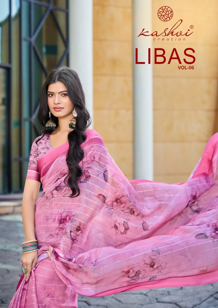 Kashvi Libas Vol 6 Dull Moss Digital Printed Casual Wear Saree Collection Sarees