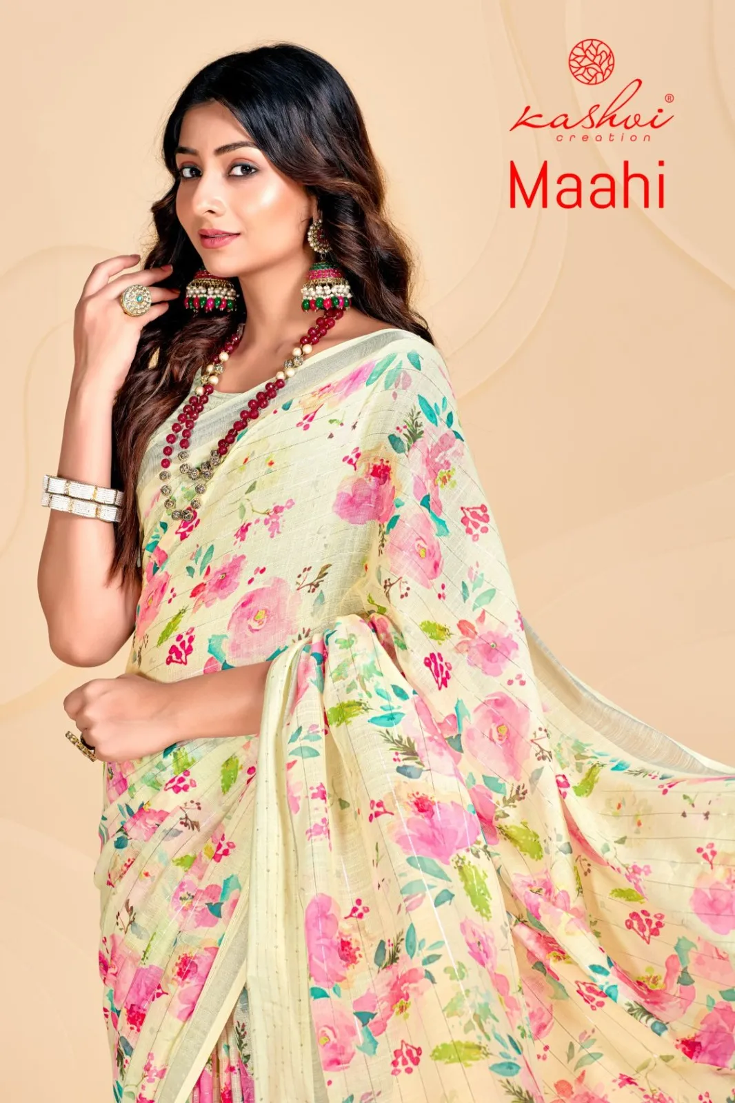 Kashvi Maahi Linen with Sequence Border Saree Collection Sarees