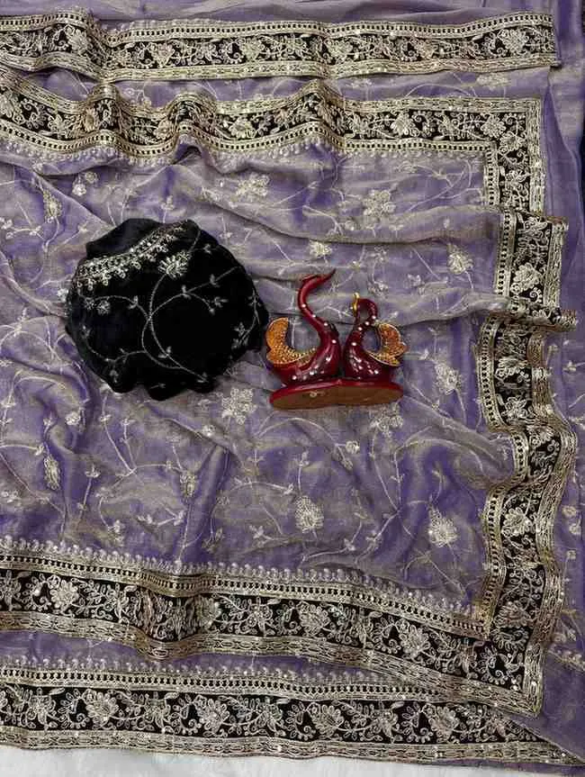 Kc 207 Moss Silk Sequins and Zari Worked Designer Saree Collection Sarees