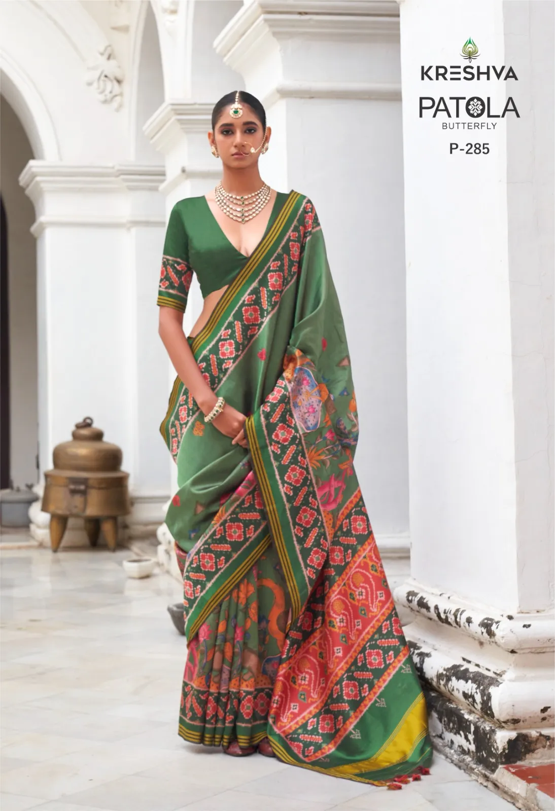 Kreshva Patola Butterfly Silk with Patola Print Saree Collection Sarees