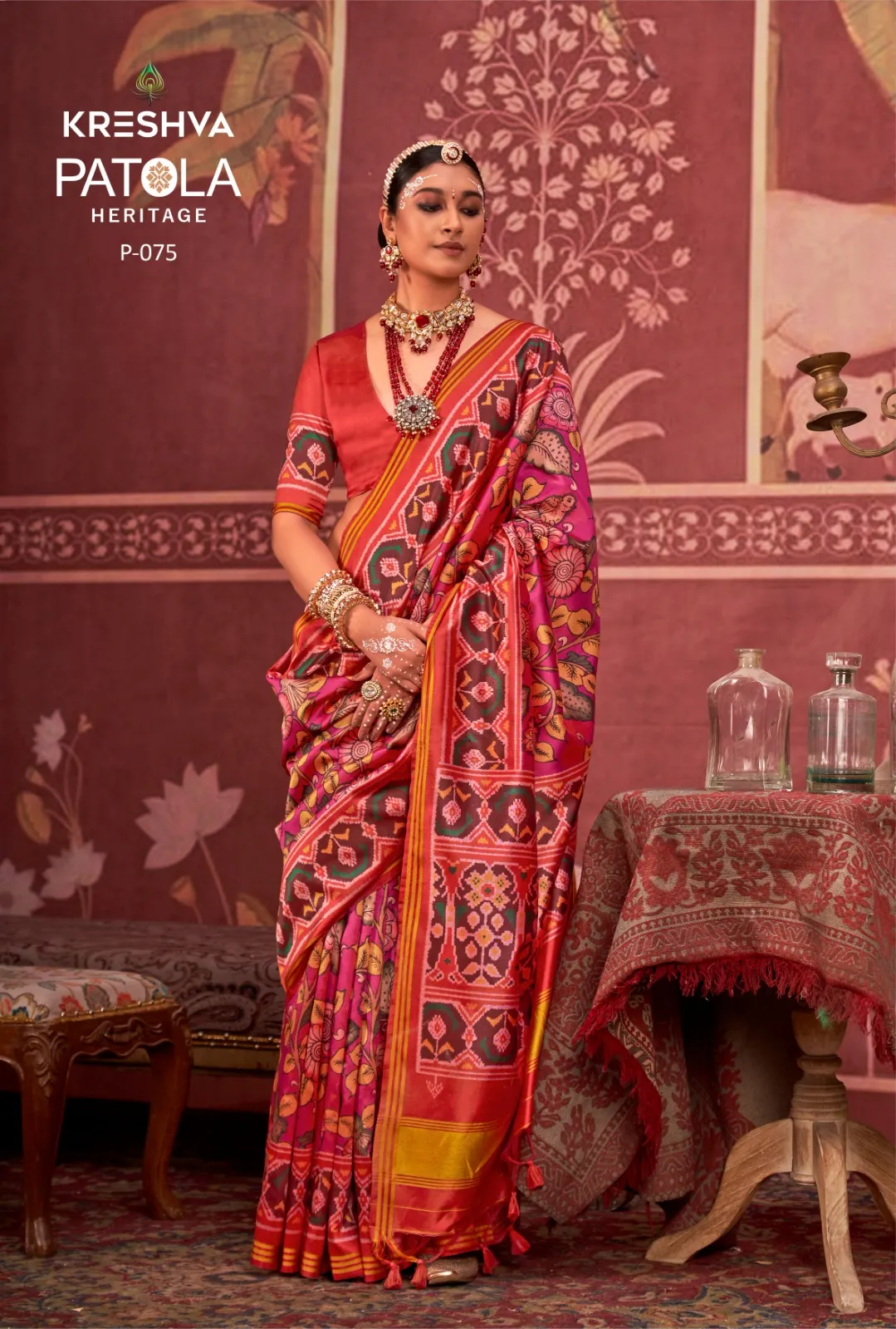 Kreshva Patola Heritage Silk Printed Traditional Wear Saree Collection Sarees