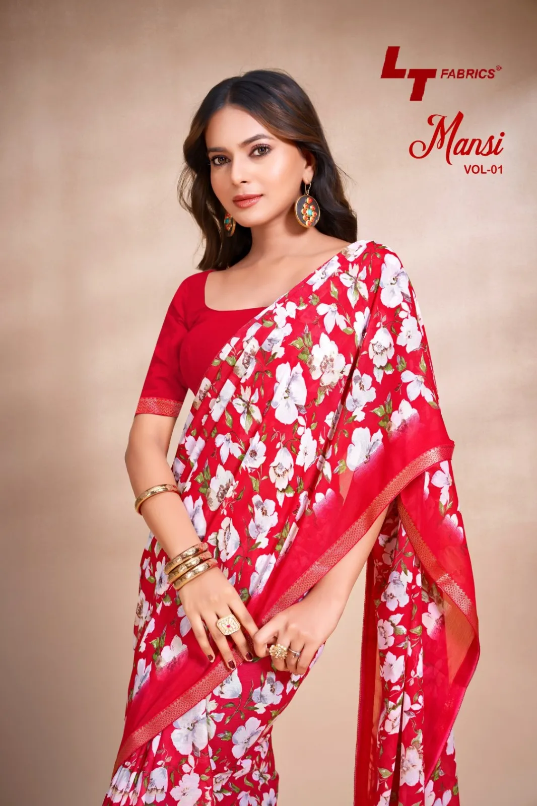 Lt Mansi Vol 1 Micro Renial Casual Wear Saree Collection Sarees