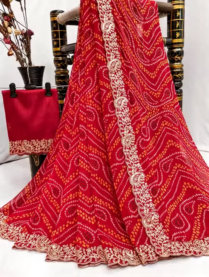 Maa Bandhani Georgette Vol 1 Printed Saree Collection Sarees