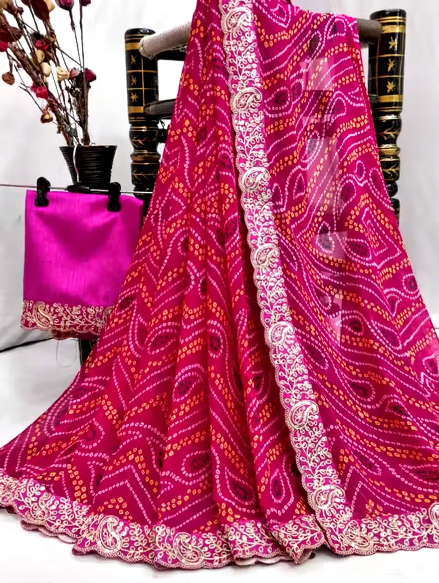 Maa Bandhani Georgette Vol 1 Printed Saree Collection Sarees