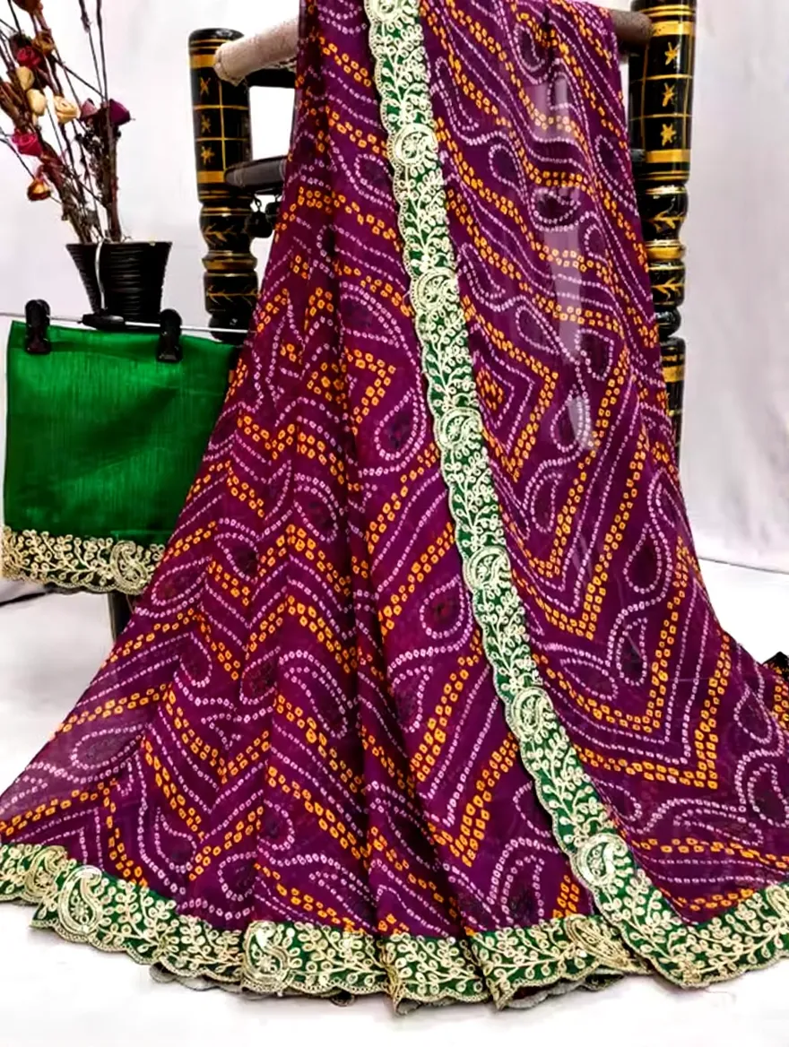 Maa Bandhani Georgette Vol 1 Printed Saree Collection Sarees