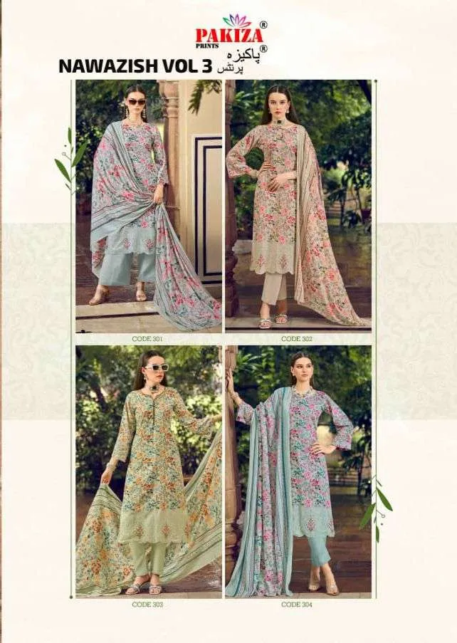 Pakiza Prints Nawazish Vol Unstitched Suits