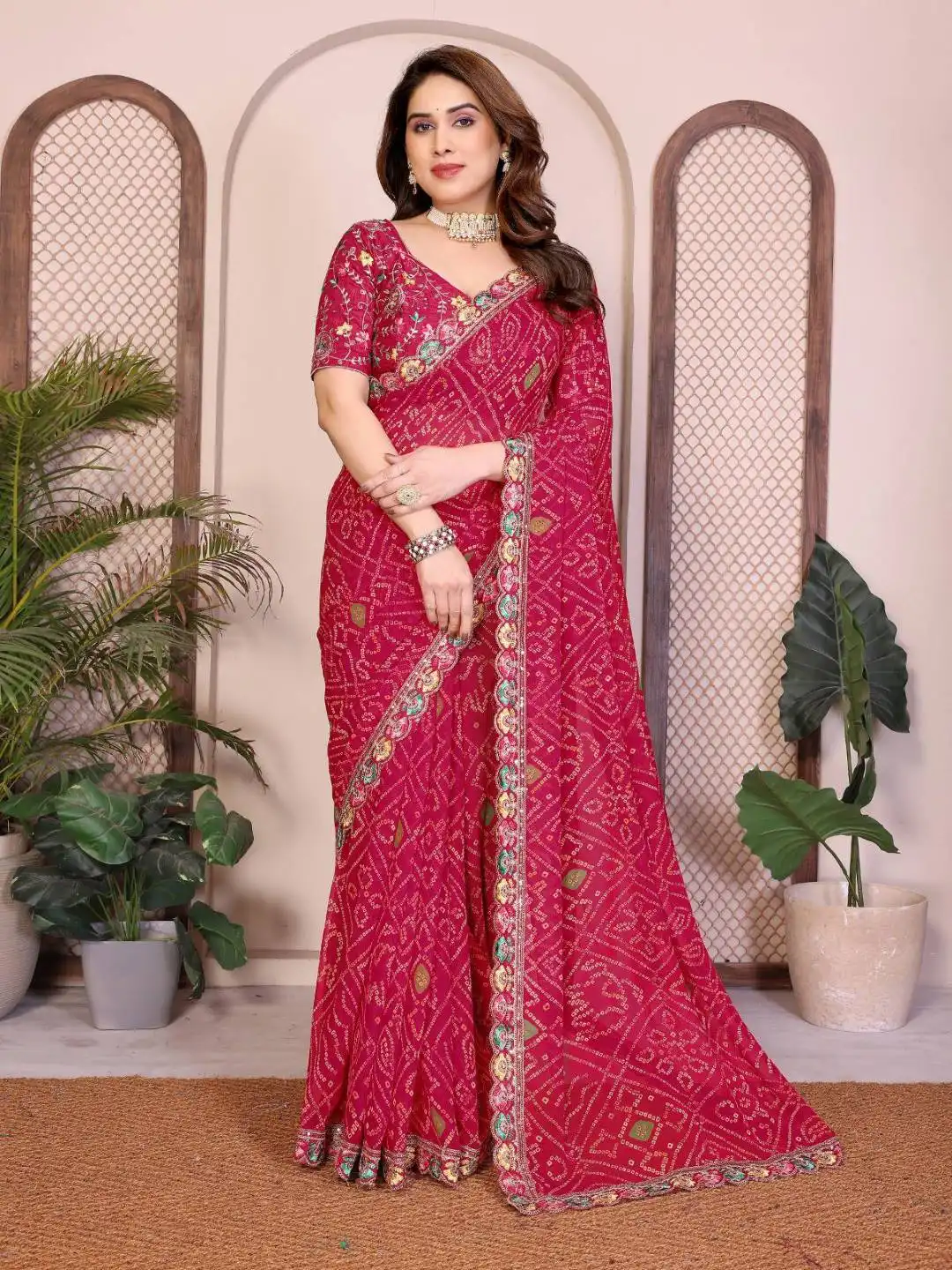 Kiara Chakradhar 2 Bandhani Saree Wholesalers In Surat