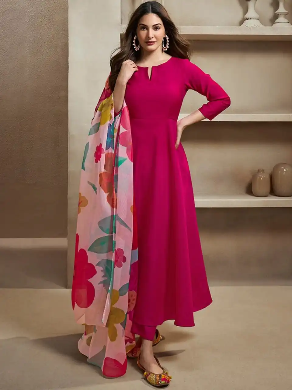 Kurti Pant Set With Dupatta Wholesale